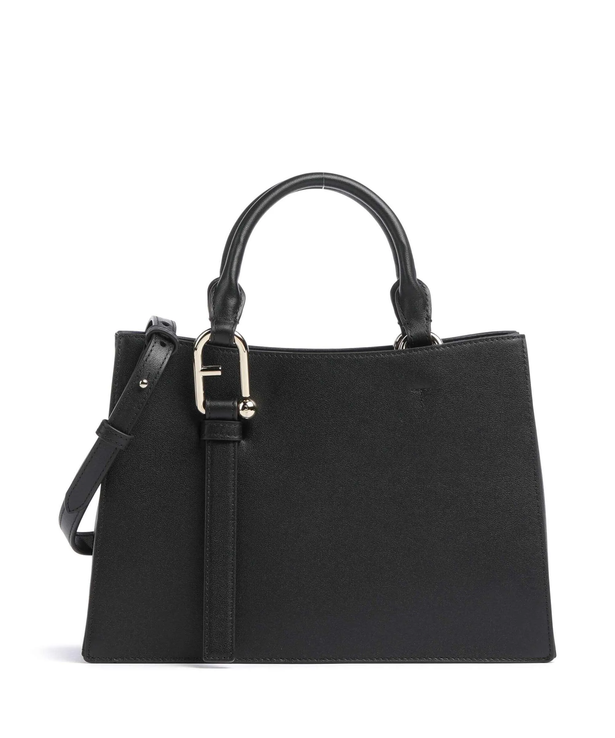  Furla Nuvola M Borsa a mano pelle a grana fine nero  
