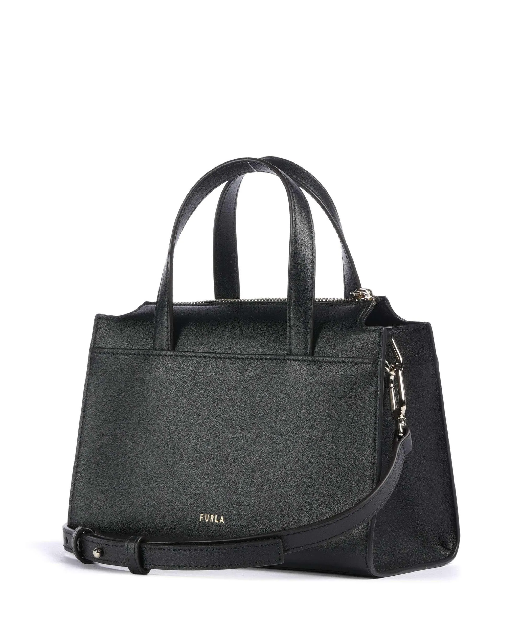  Furla Nuvola S Borsa a mano pelle a grana fine nero  