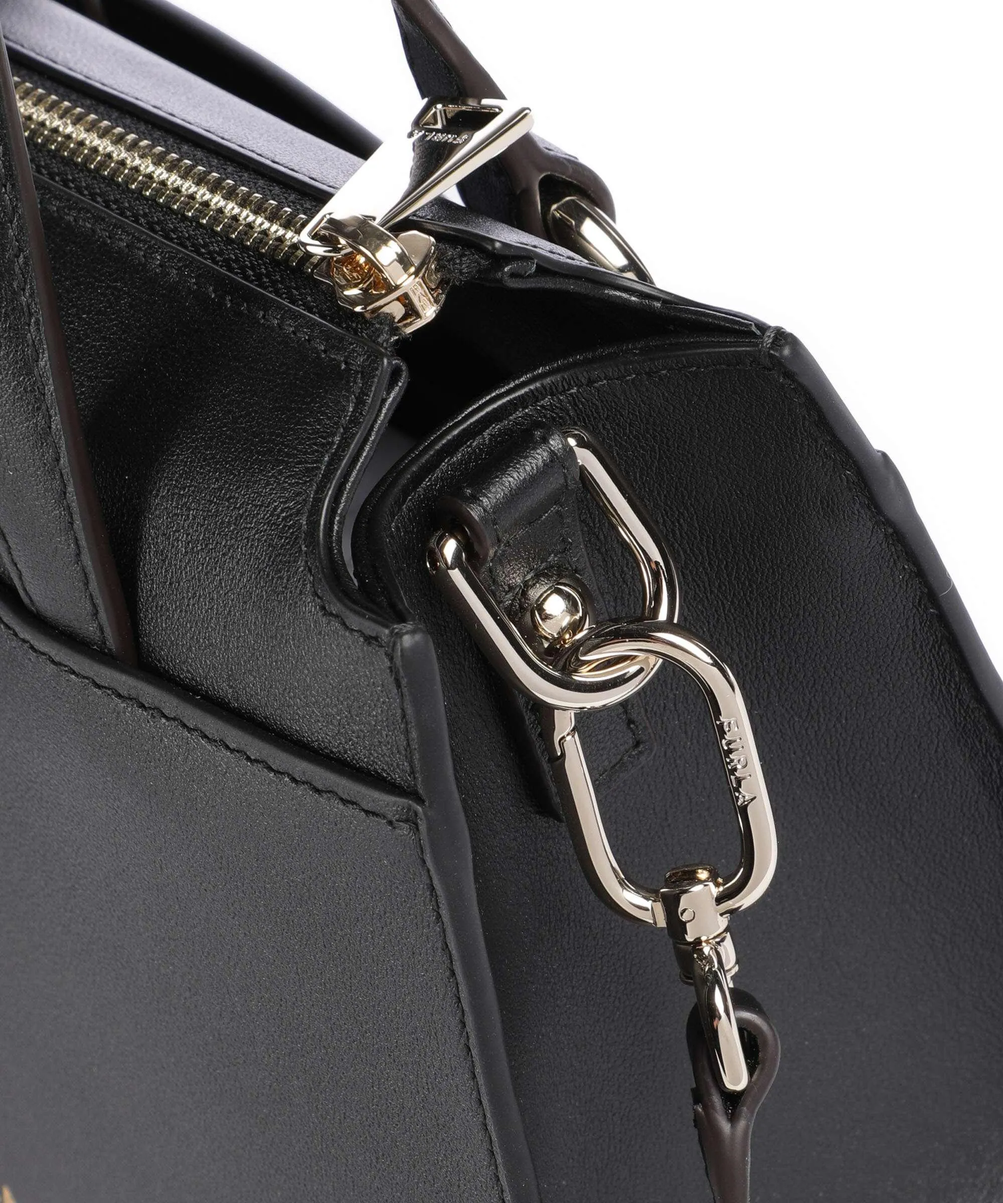  Furla Nuvola S Borsa a mano pelle a grana fine nero  