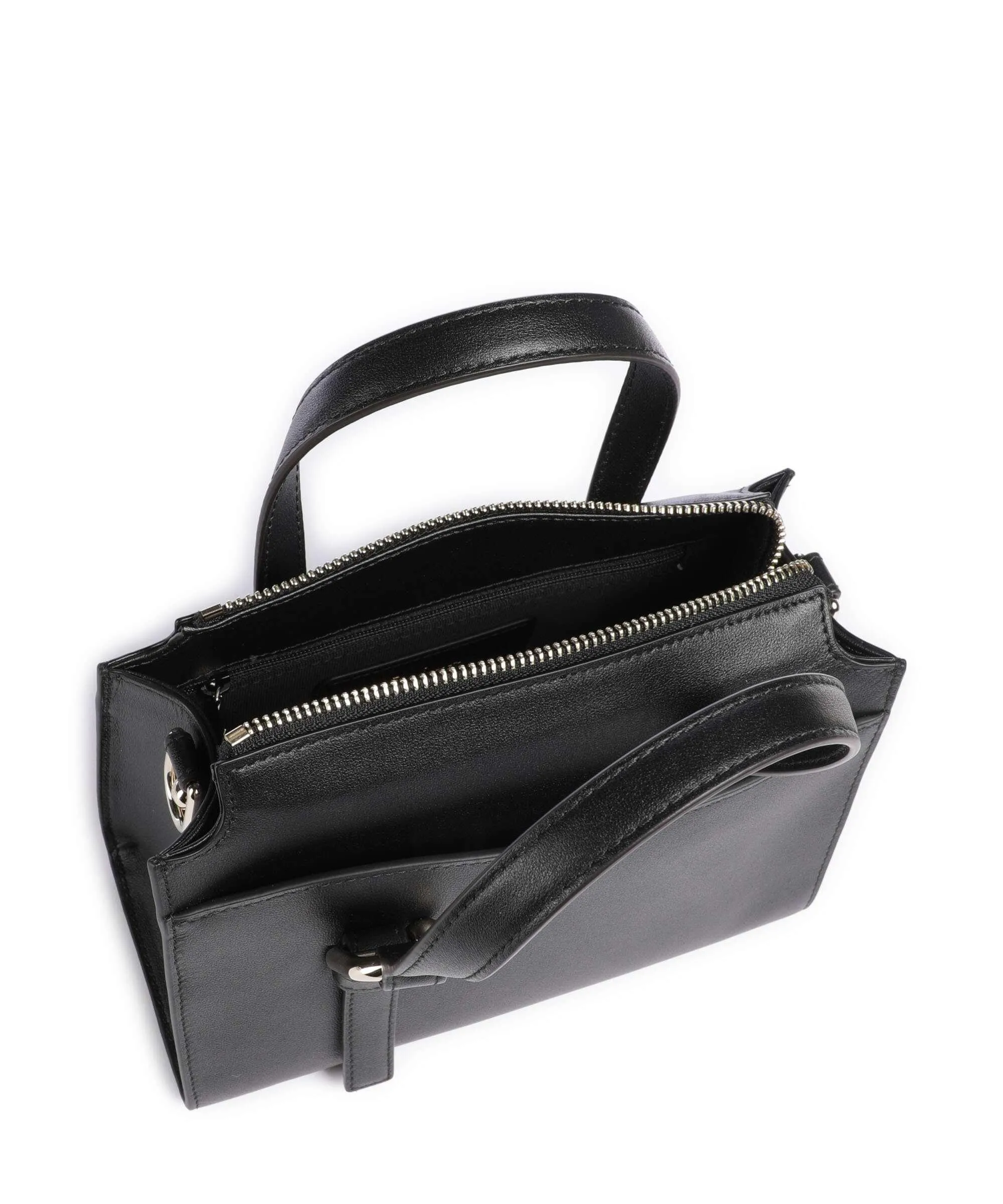  Furla Nuvola S Borsa a mano pelle a grana fine nero  