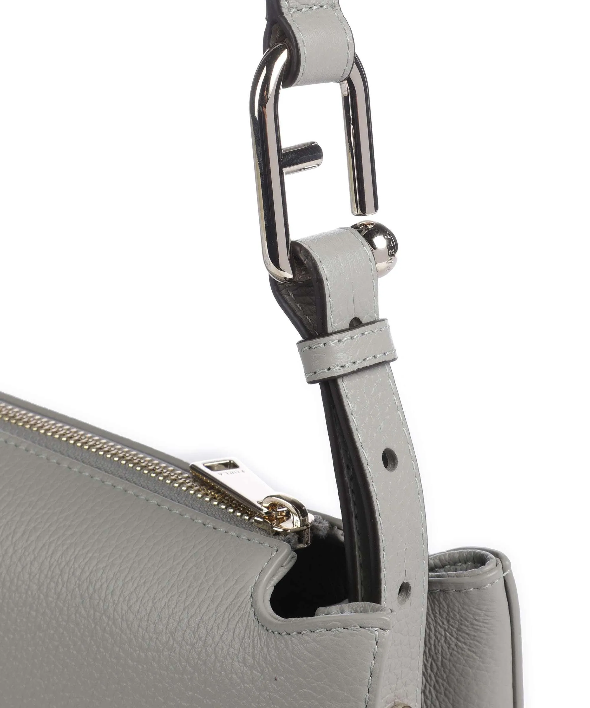 Furla Nuvola S Borsa a tracolla pelle granulata grigio chiaro  