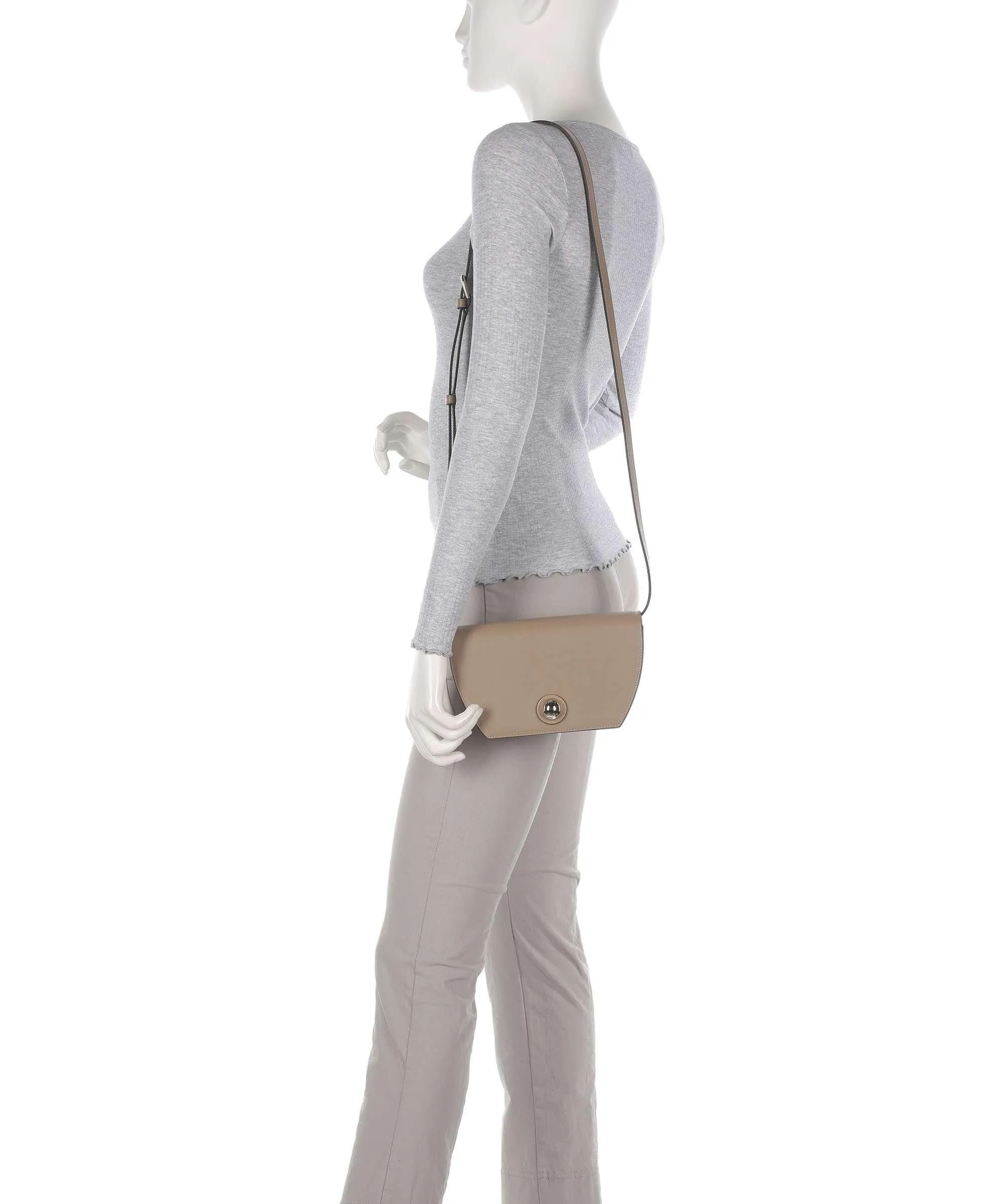  Furla Sfera Mini Borsa a tracolla pelle a grana fine taupe  