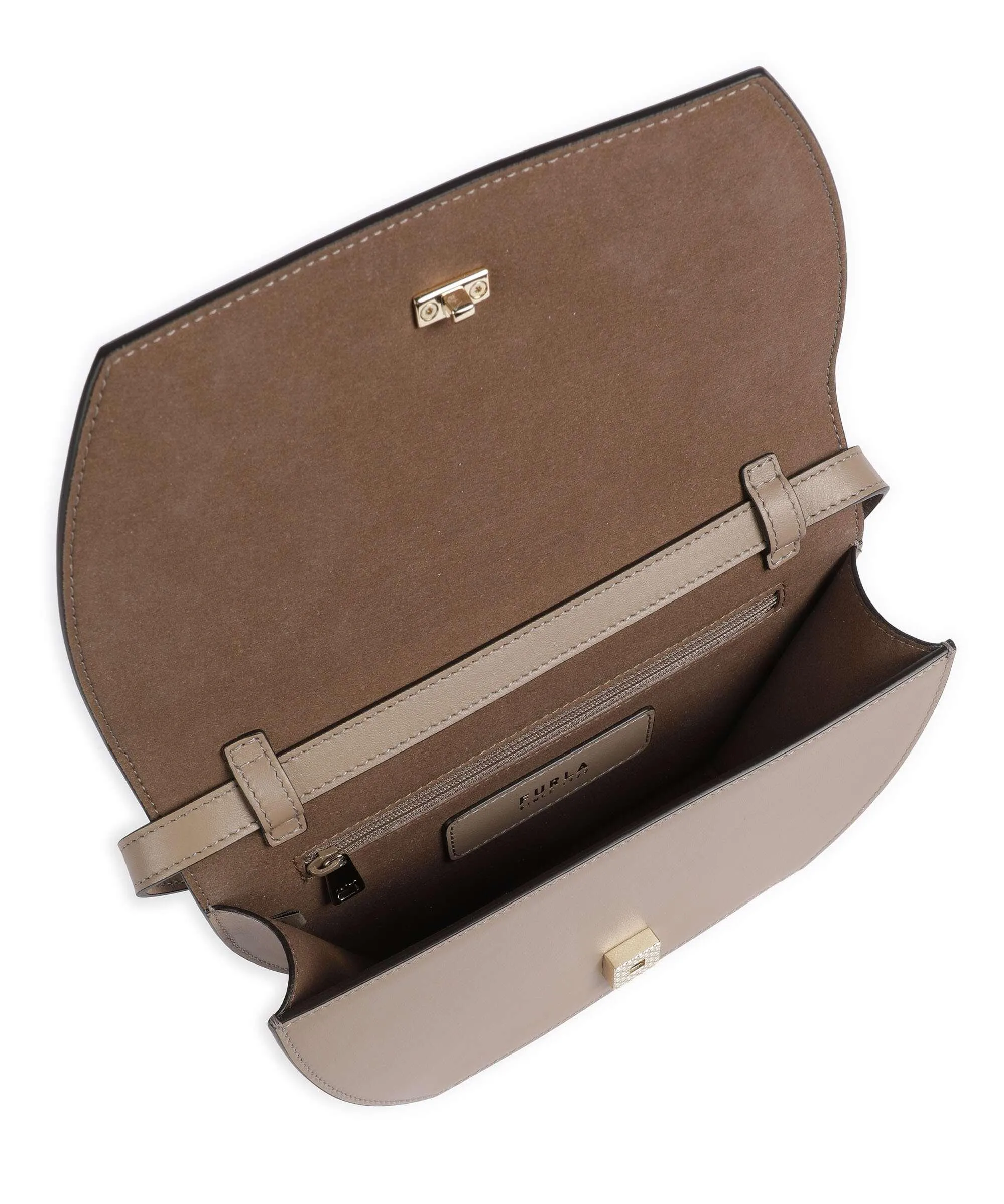  Furla Sfera Mini Borsa a tracolla pelle a grana fine taupe  