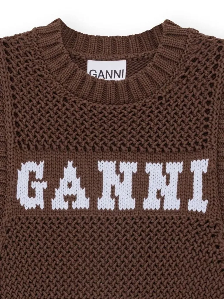 ganni Gilet con logo