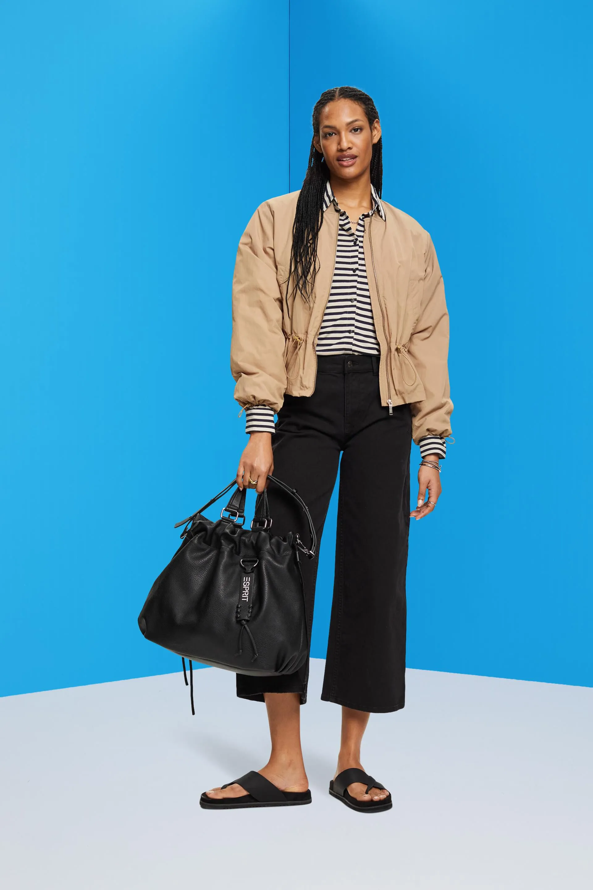 Giacca bomber con coulisse in vita