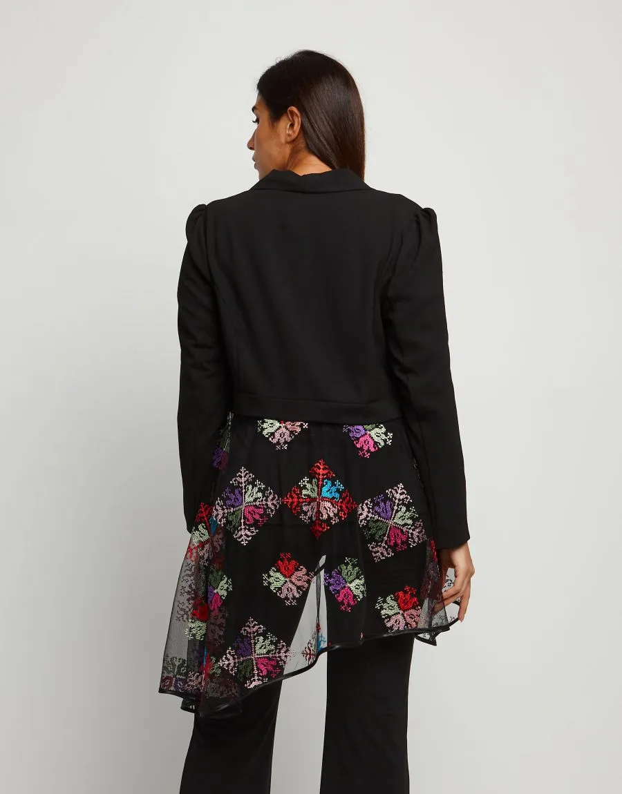 Giacca con baschina in tulle
