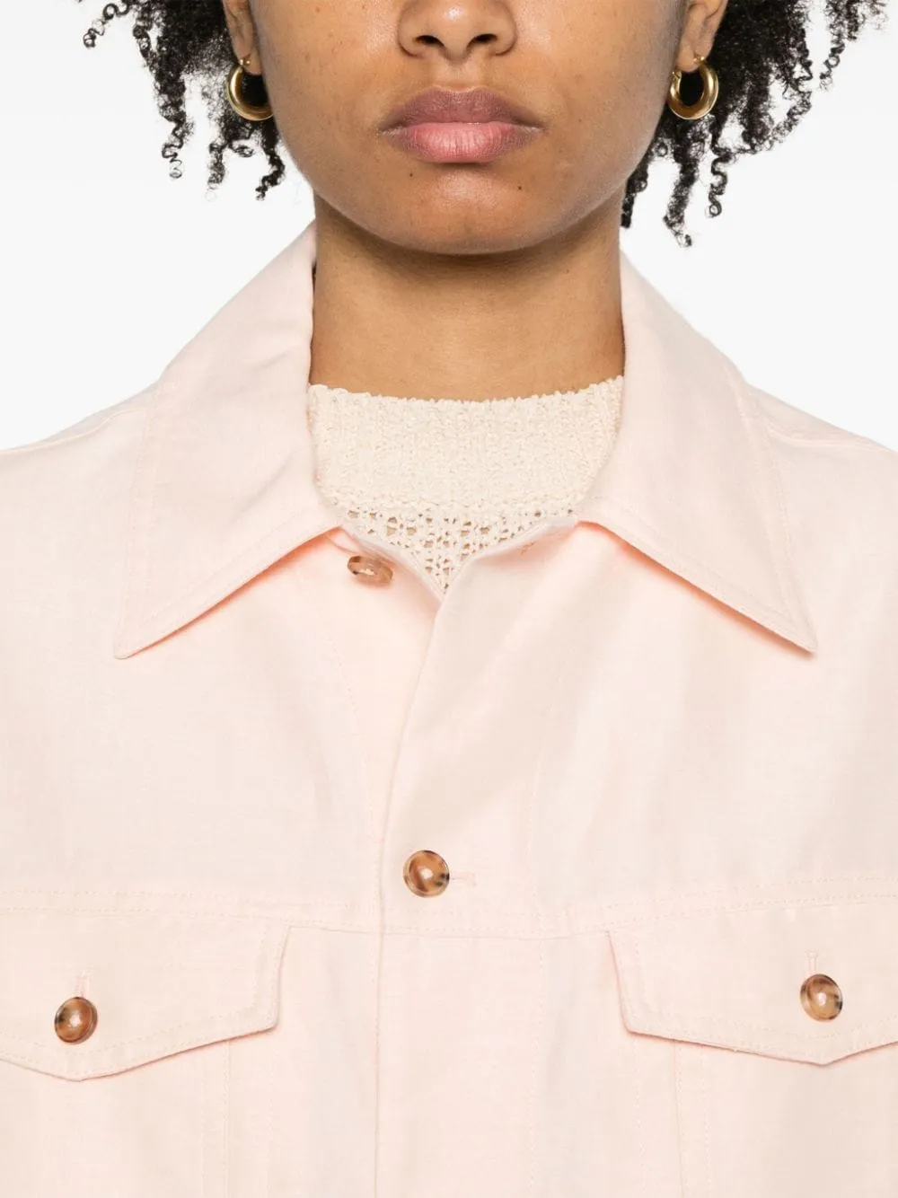 Giacca con bottoni in rosa - donna