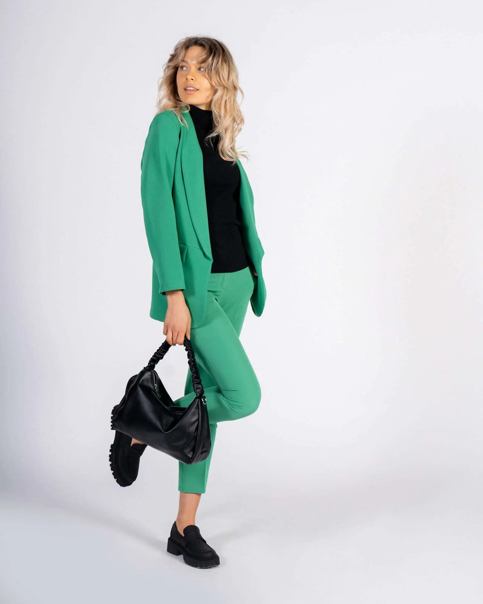 Giacca con collo sciallato - Verde