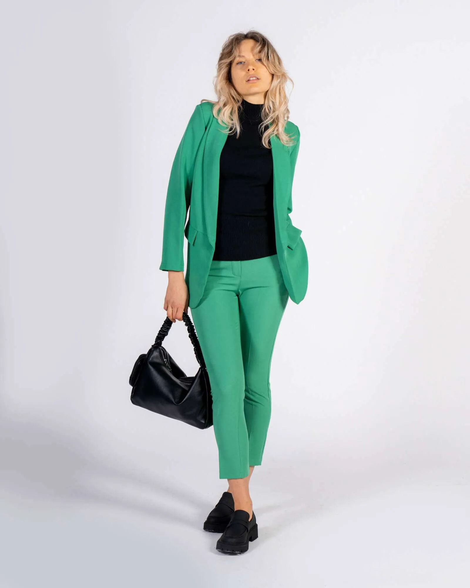 Giacca con collo sciallato - Verde