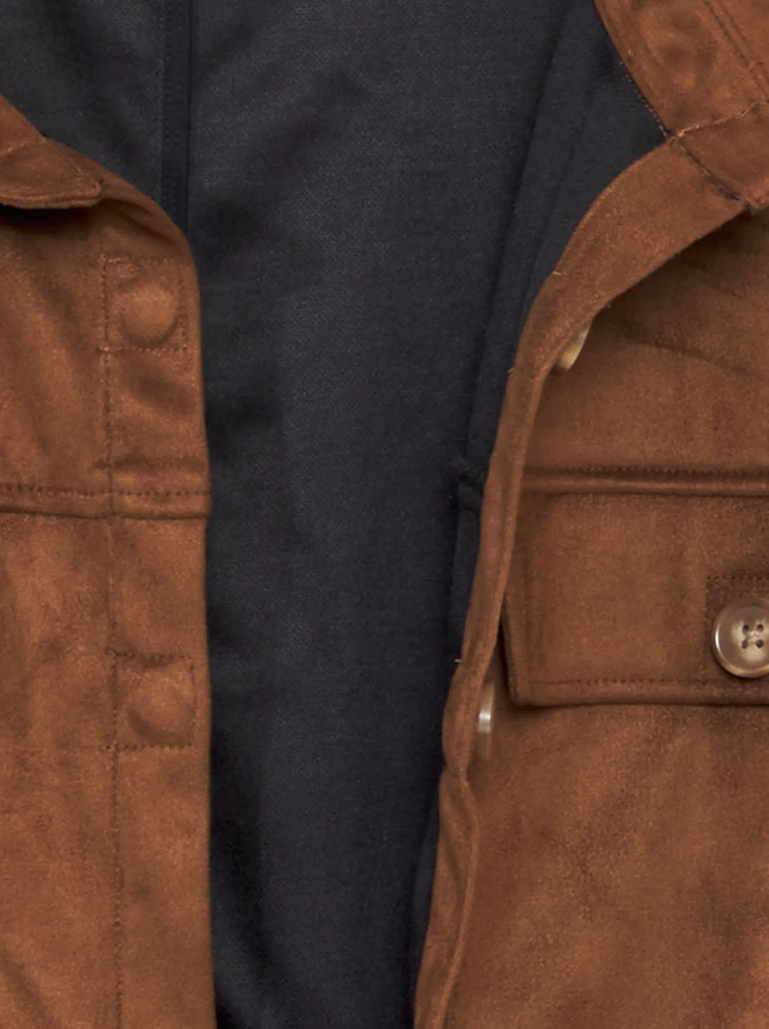 Giacca in finto camoscio - So Easy - MARRONE