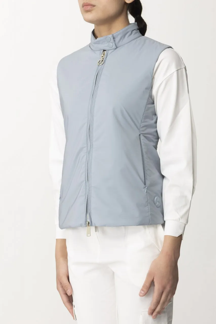 Gilet con zip Azzurro