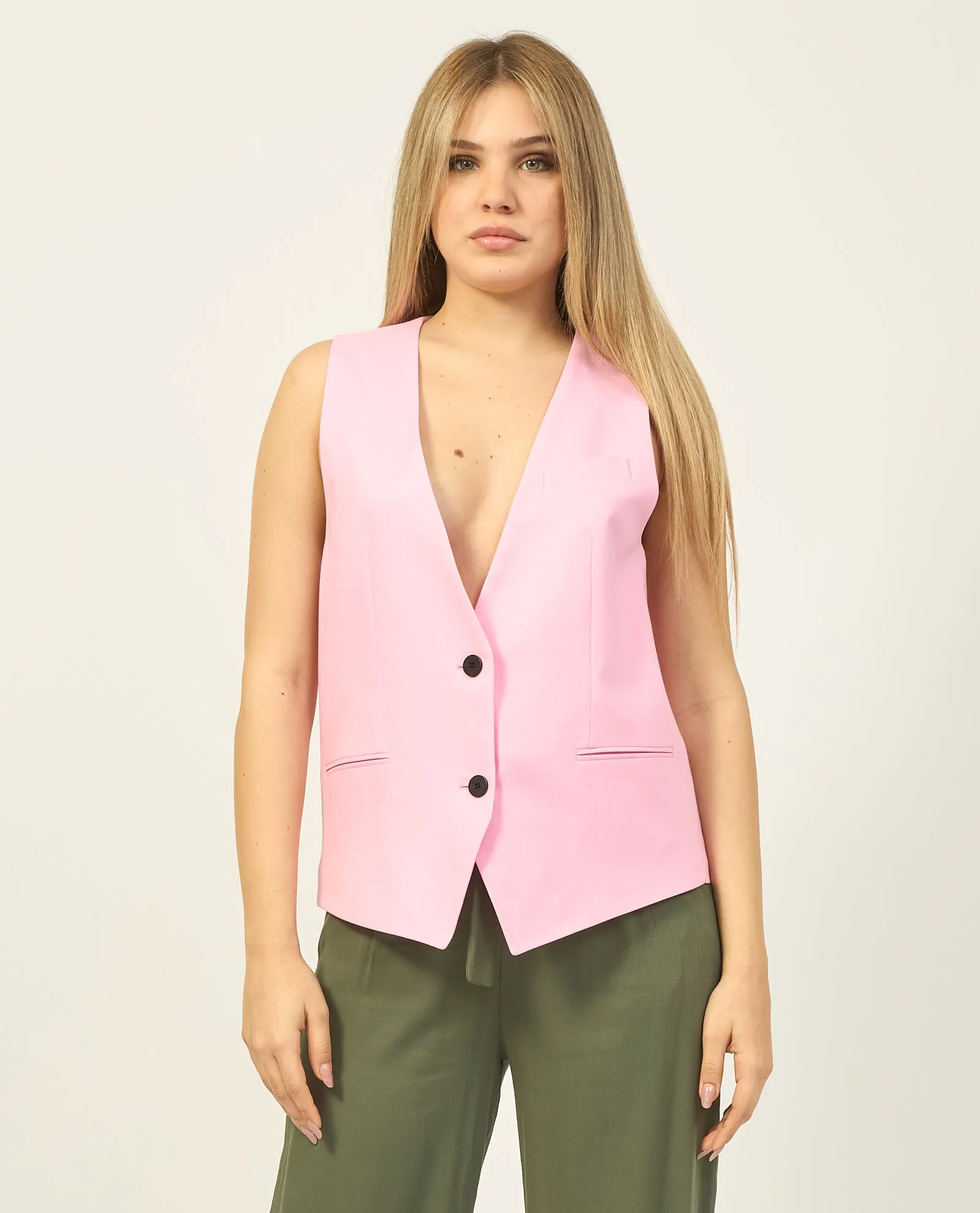 Gilet donna Hugo oversize con fodera interna brandizzata