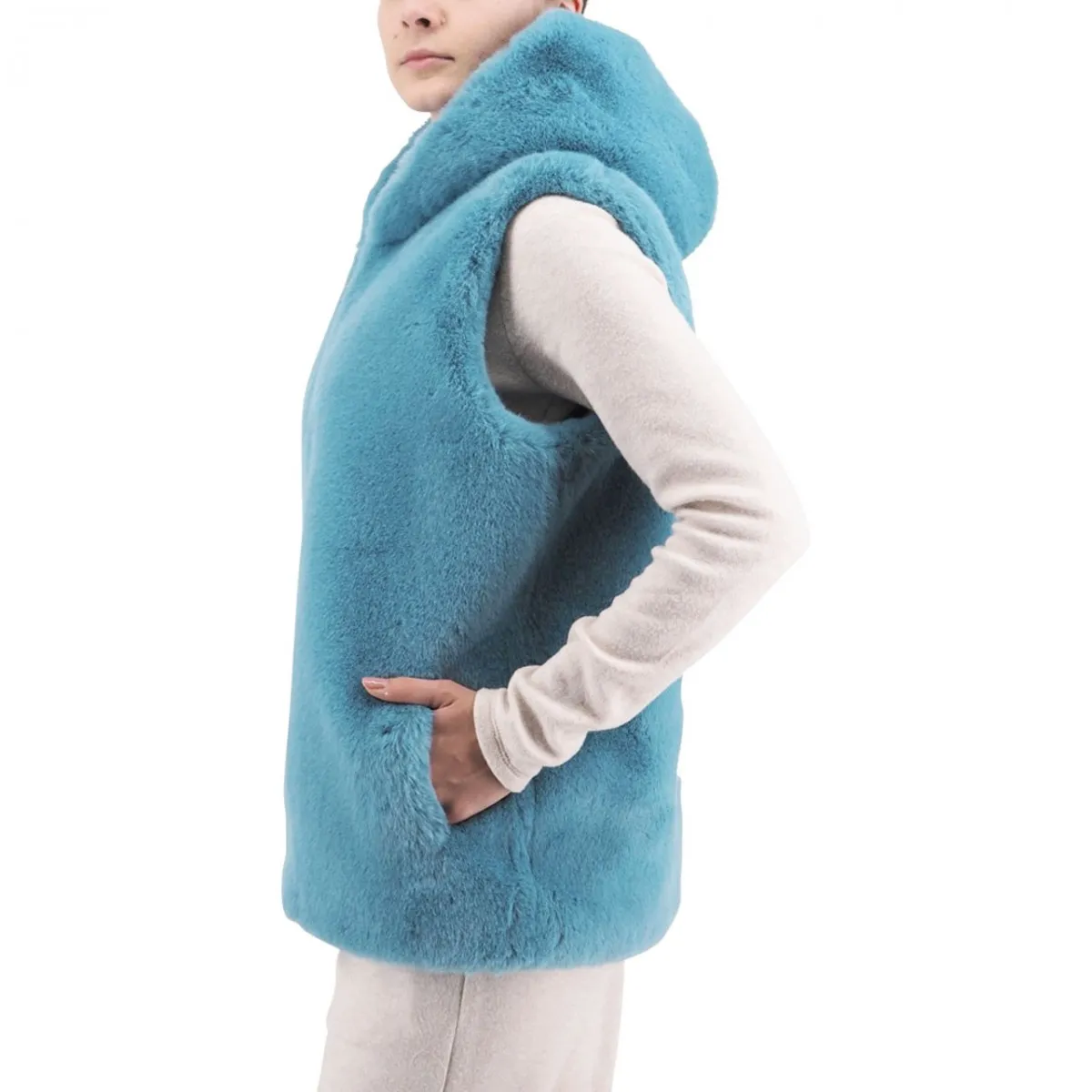 Gilet Eco Fur Logato