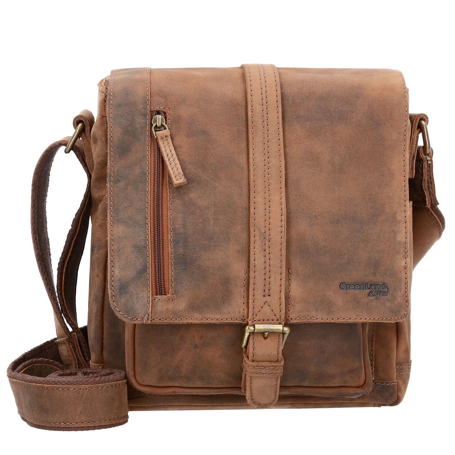 Greenland Nature Montenegro Borsa a tracolla in pelle 22 cm