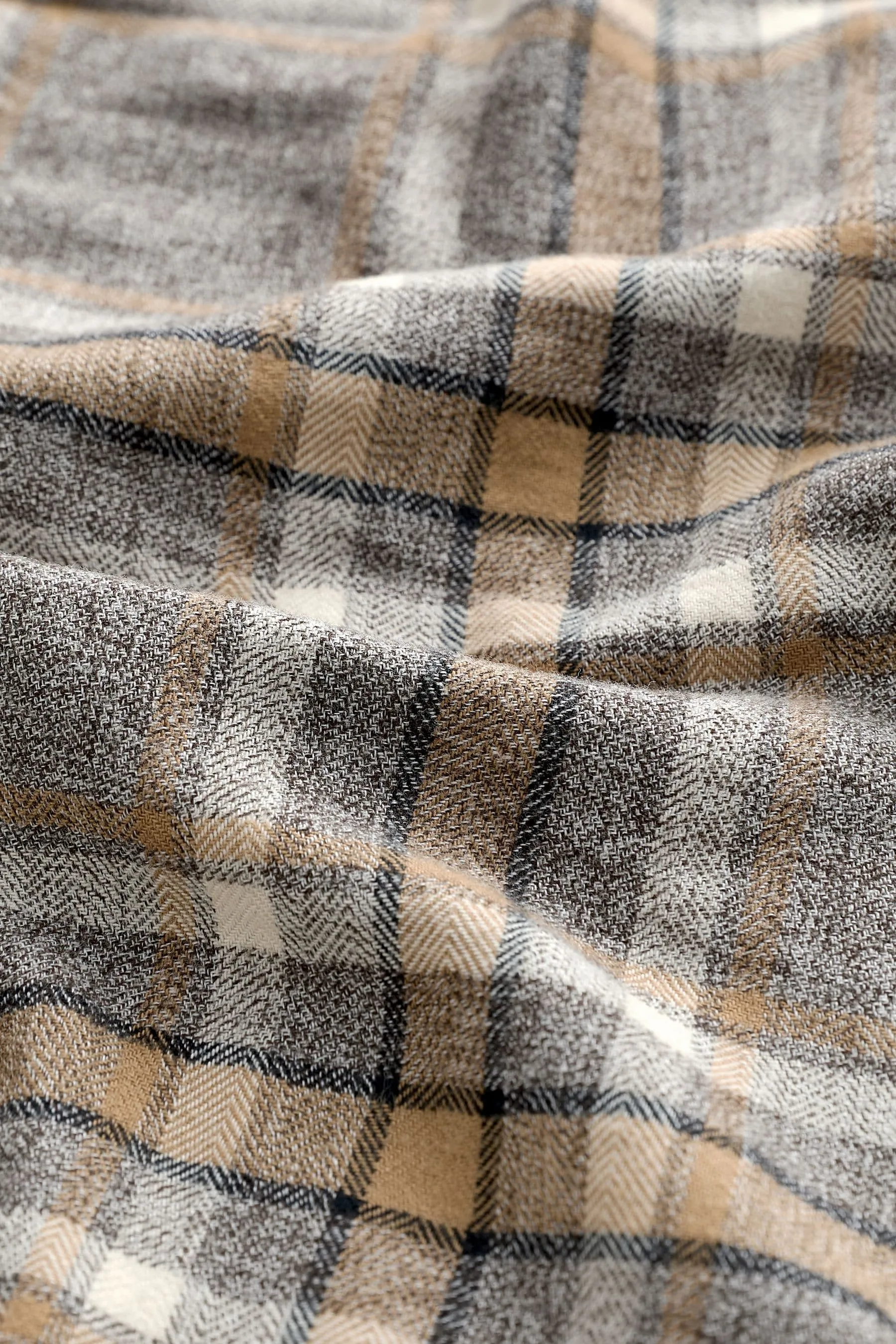 Grigio  - Camicia a quadri a maniche lunghe