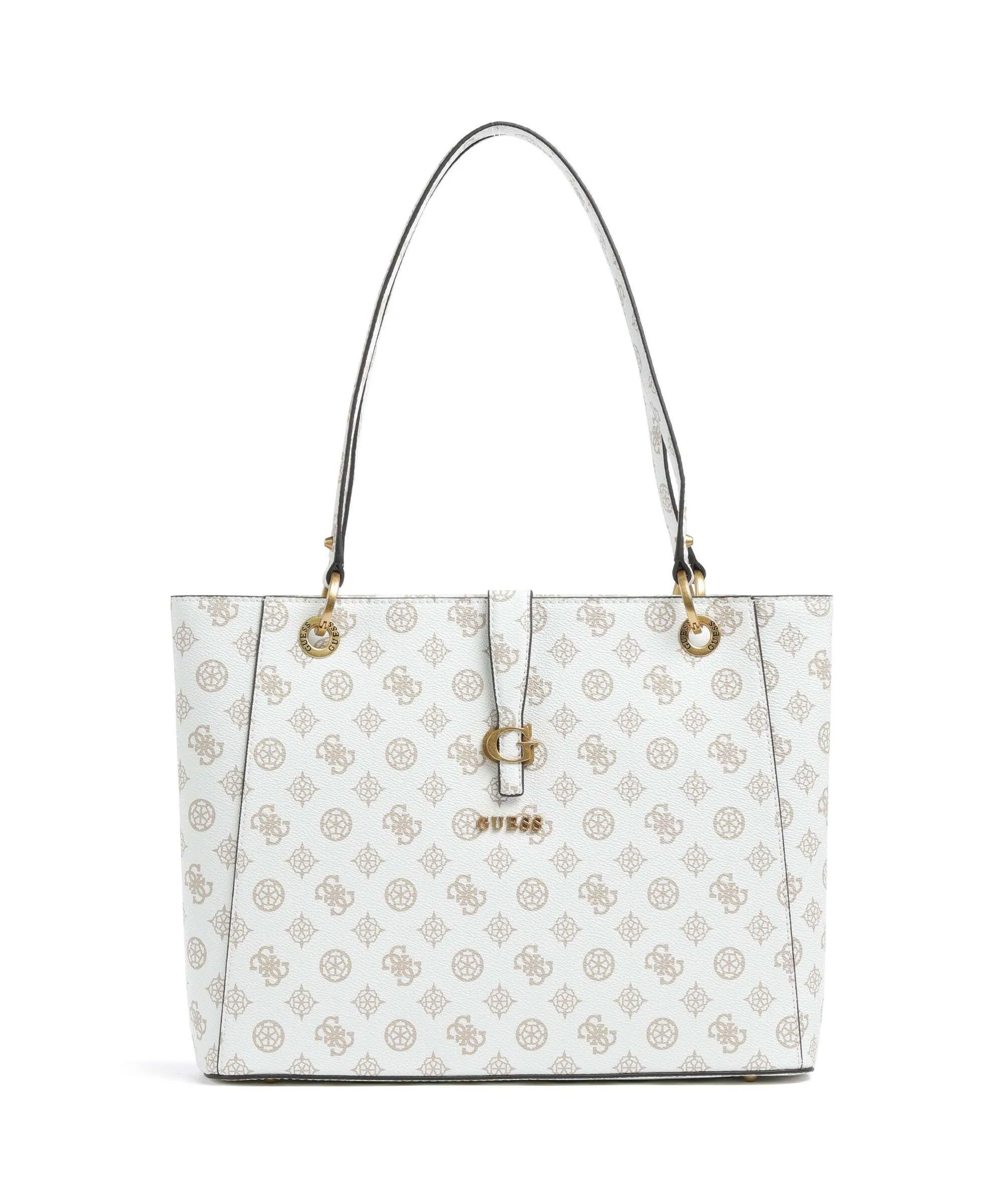  Guess Kuba Borsa shopper pelle sintetica bianco  