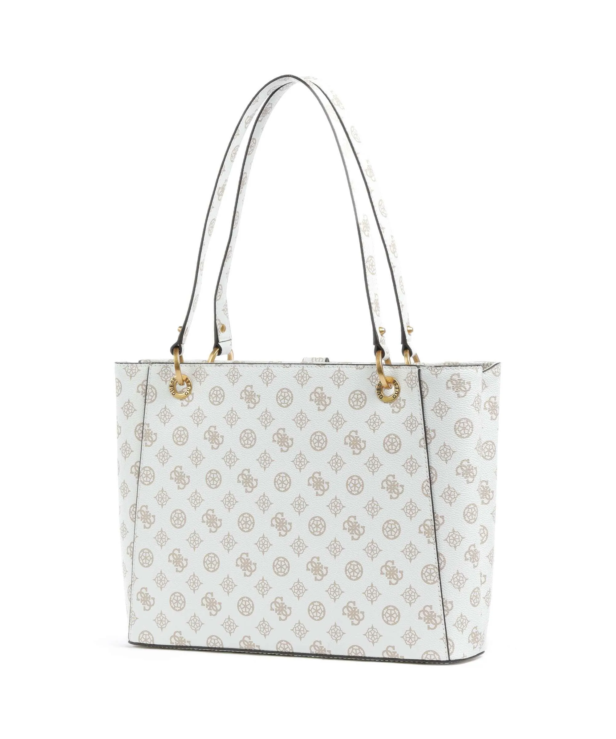  Guess Kuba Borsa shopper pelle sintetica bianco  