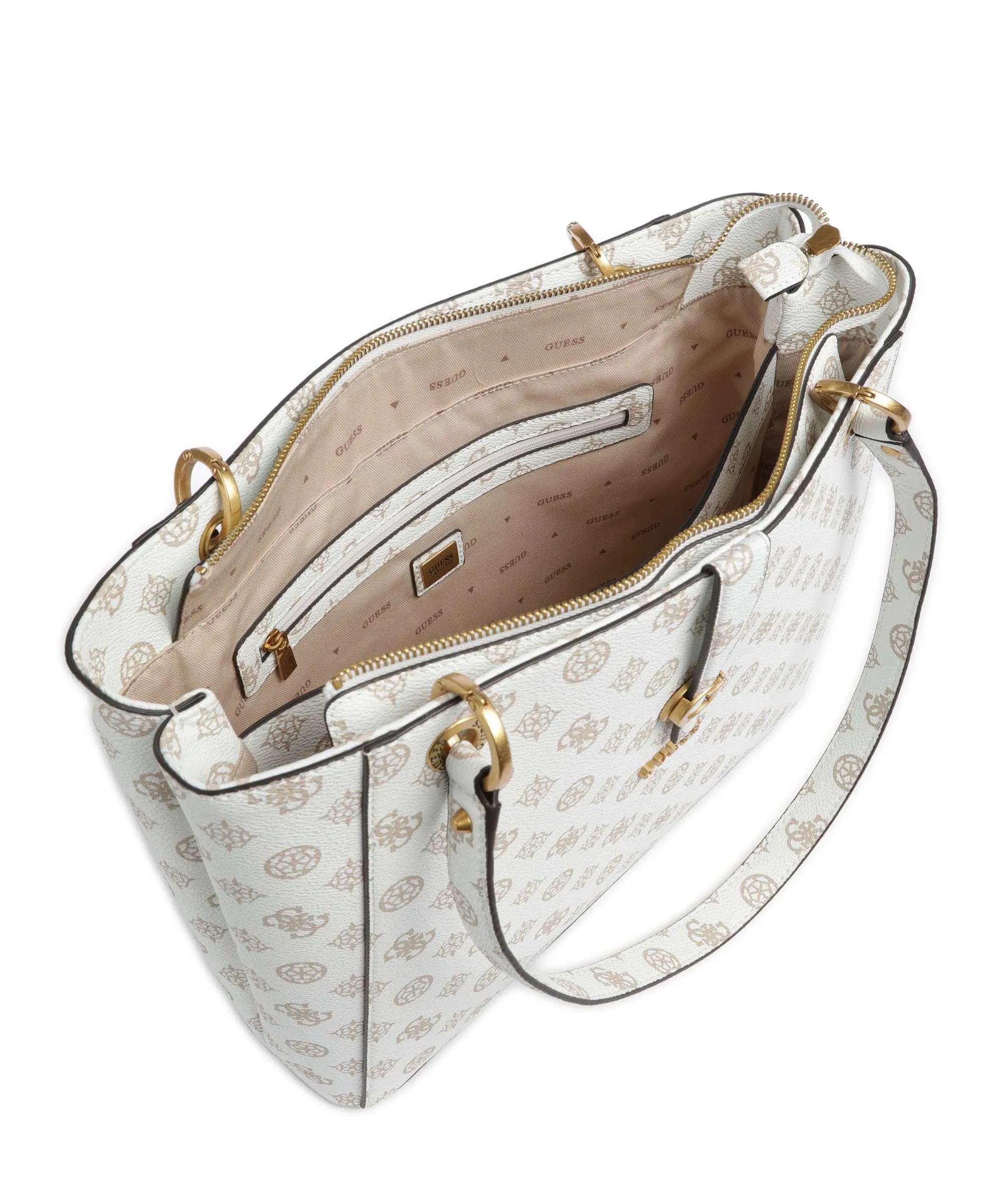  Guess Kuba Borsa shopper pelle sintetica bianco  