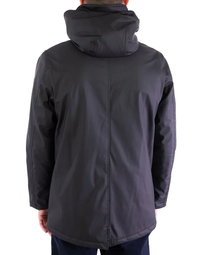 HOMEWARD Giacca Portsmouth A-TI Giaccone Impermeabile Pelliccia Nero Nuovo 01 BLACK