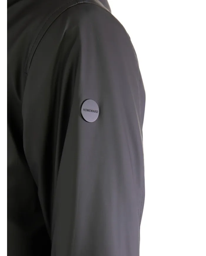 HOMEWARD Giacca Portsmouth A-TI Giaccone Impermeabile Pelliccia Nero Nuovo 01 BLACK