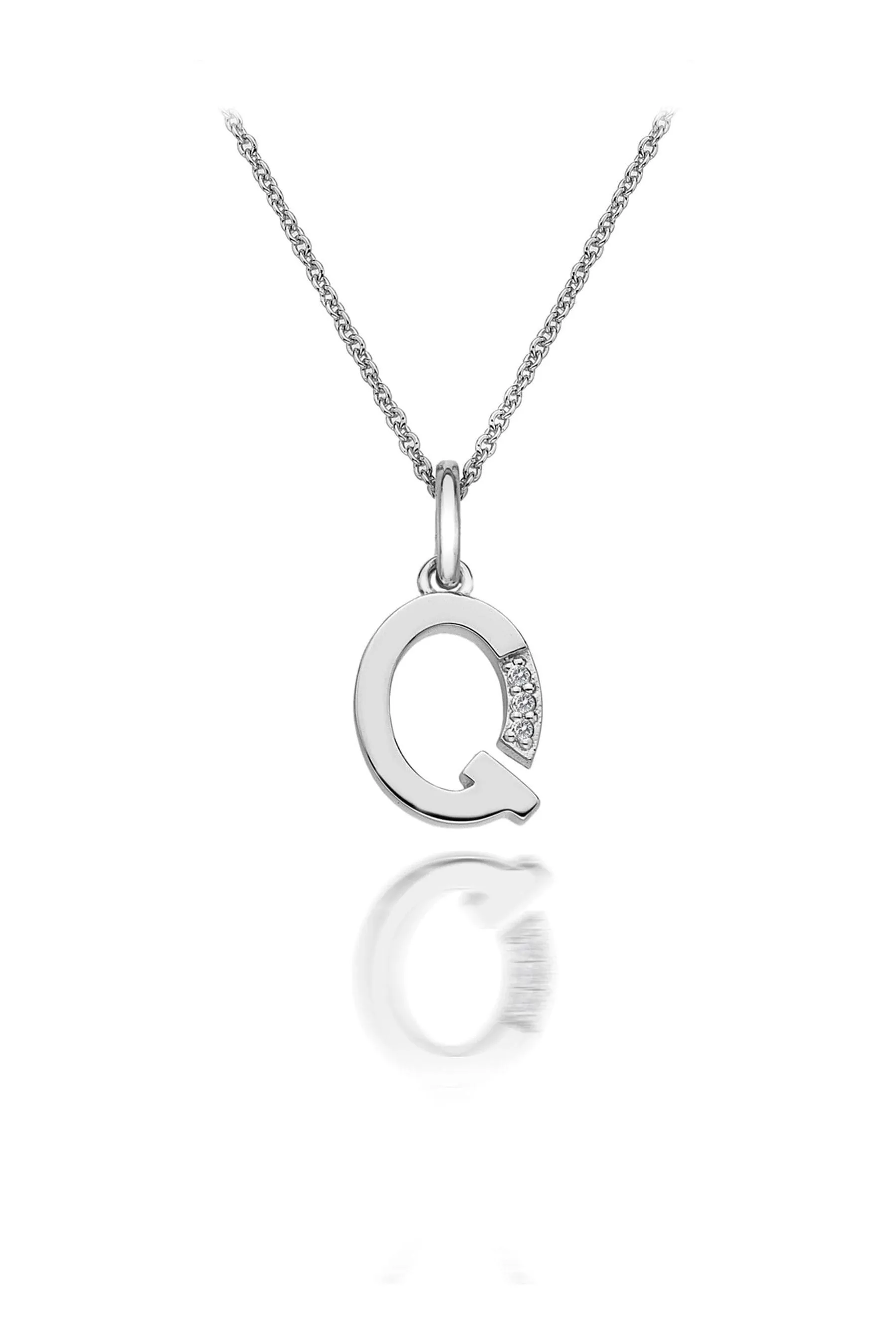 Hot Diamonds - Collana con ciondolo e piccola iniziale argento    