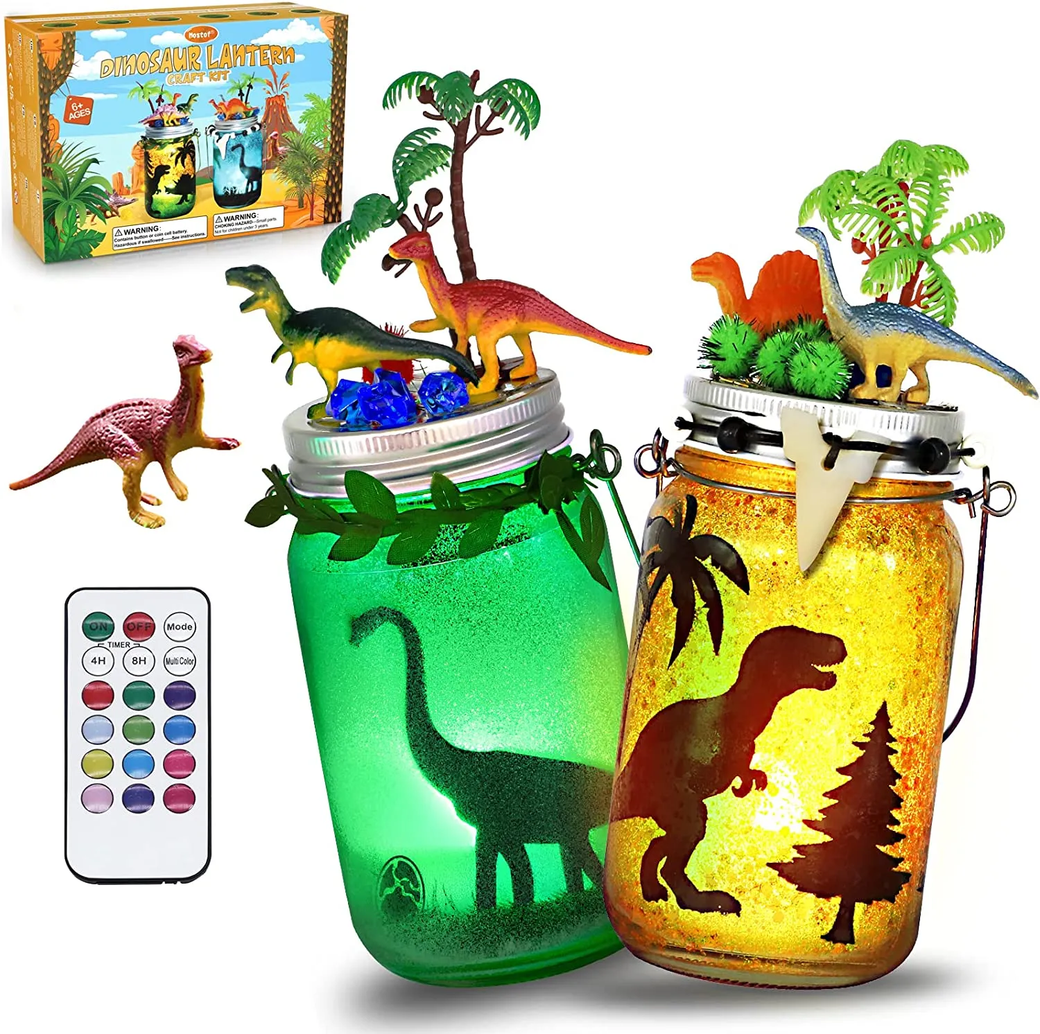 Idee Regalo Ragazza, Mostof Kit fai da te Lanterna Fata - Regalo per Bambini 8 9 10 11 12 - Luce Notturna del Barattolo di Vetro