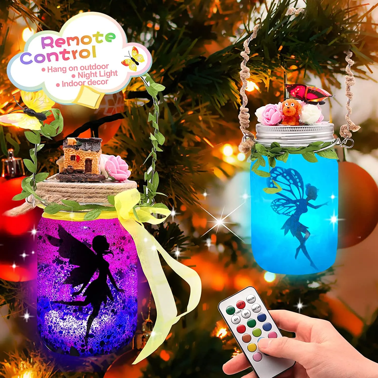 Idee Regalo Ragazza, Mostof Kit fai da te Lanterna Fata - Regalo per Bambini 8 9 10 11 12 - Luce Notturna del Barattolo di Vetro