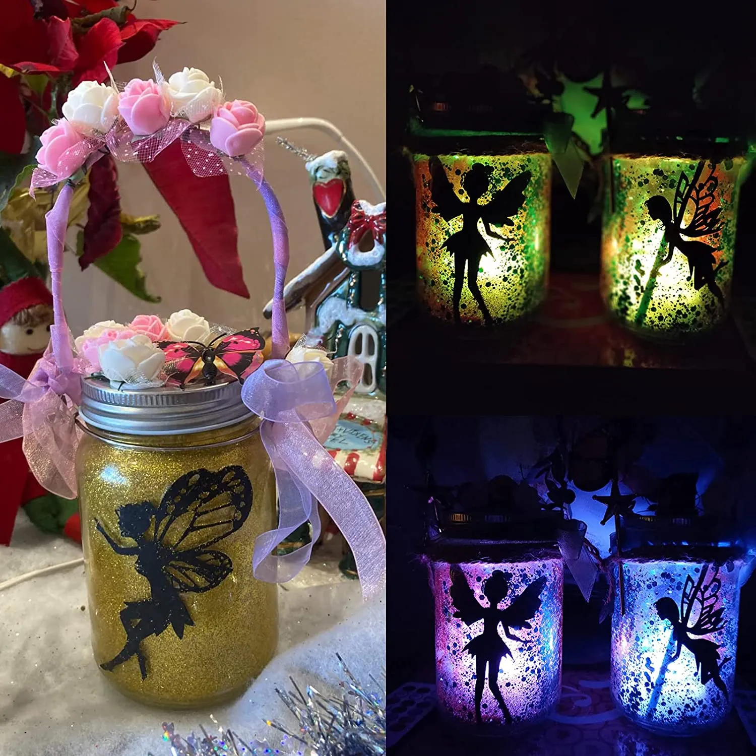 Idee Regalo Ragazza, Mostof Kit fai da te Lanterna Fata - Regalo per Bambini 8 9 10 11 12 - Luce Notturna del Barattolo di Vetro