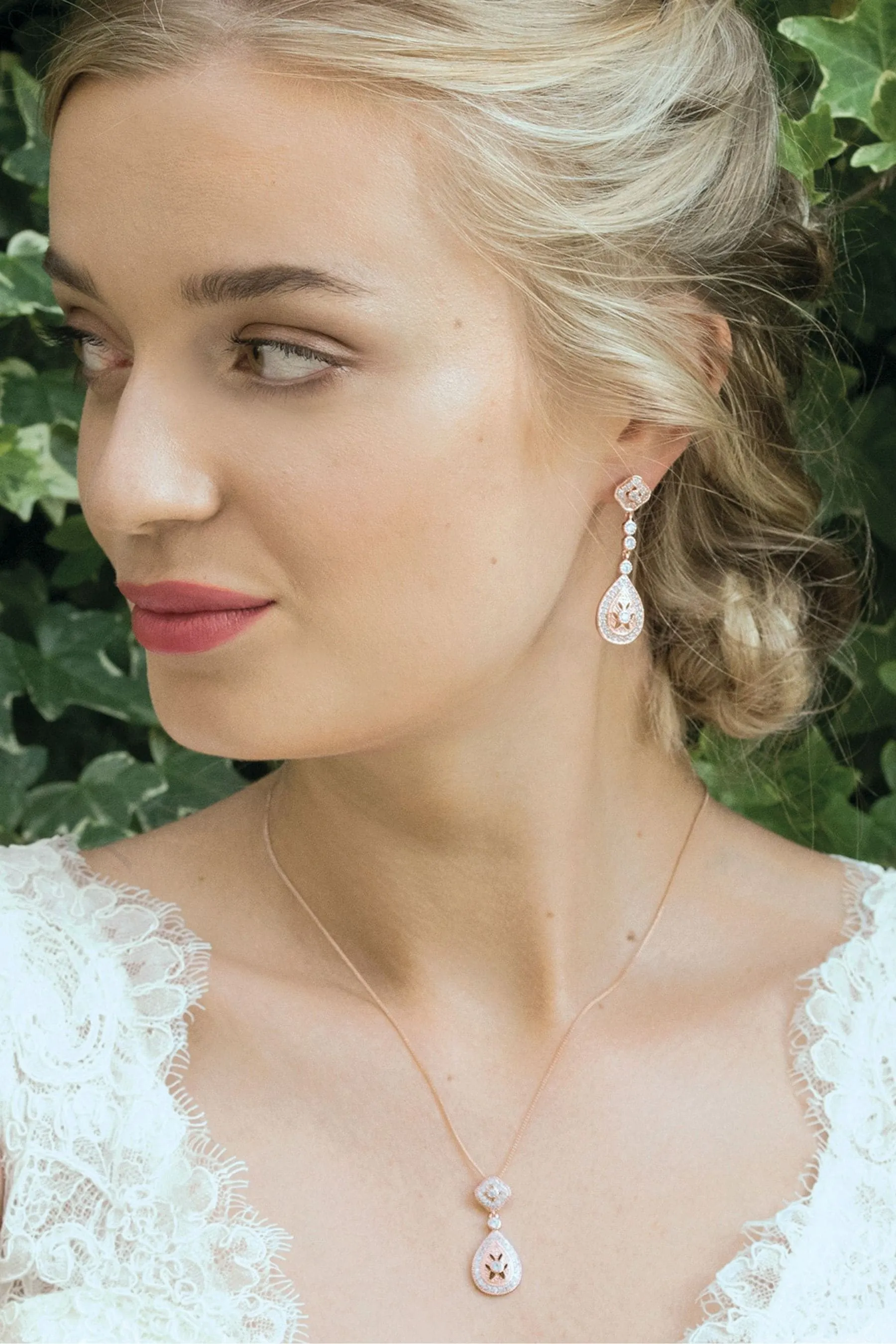 Ivory & Co - Moonstruck - Orecchini vintage con pavé di cristalli