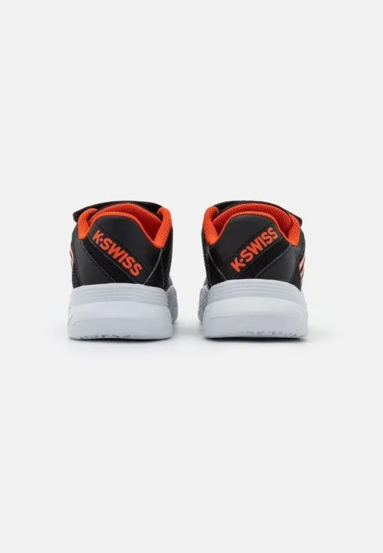 K-SWISS COURT EXPRESS STRAP OMNI CHILDREN Nero/Rosso Scarpa tennis per bambino