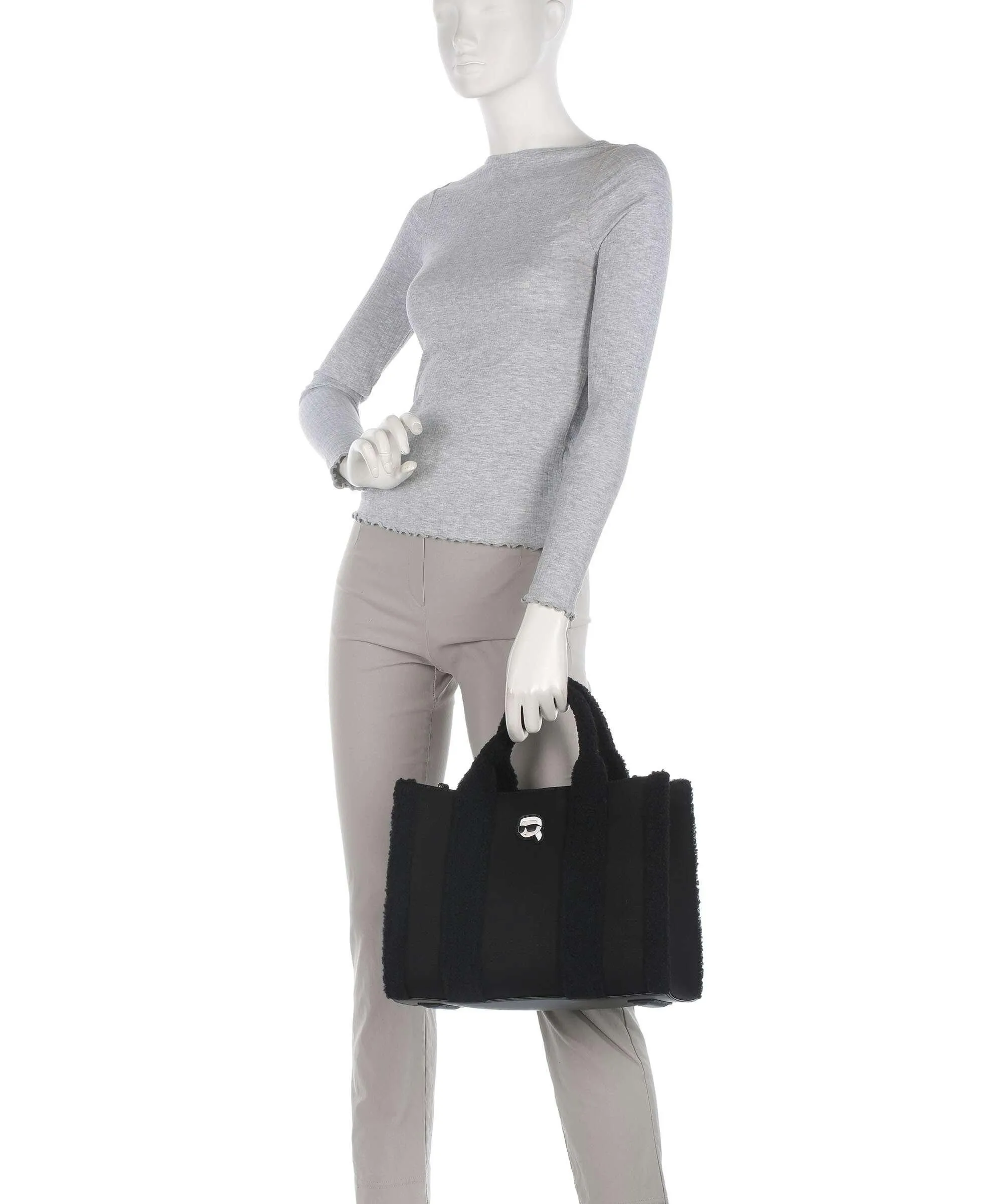  Karl Lagerfeld K/Ikonik 2.0 Borsa a mano cotone riciclato nero  