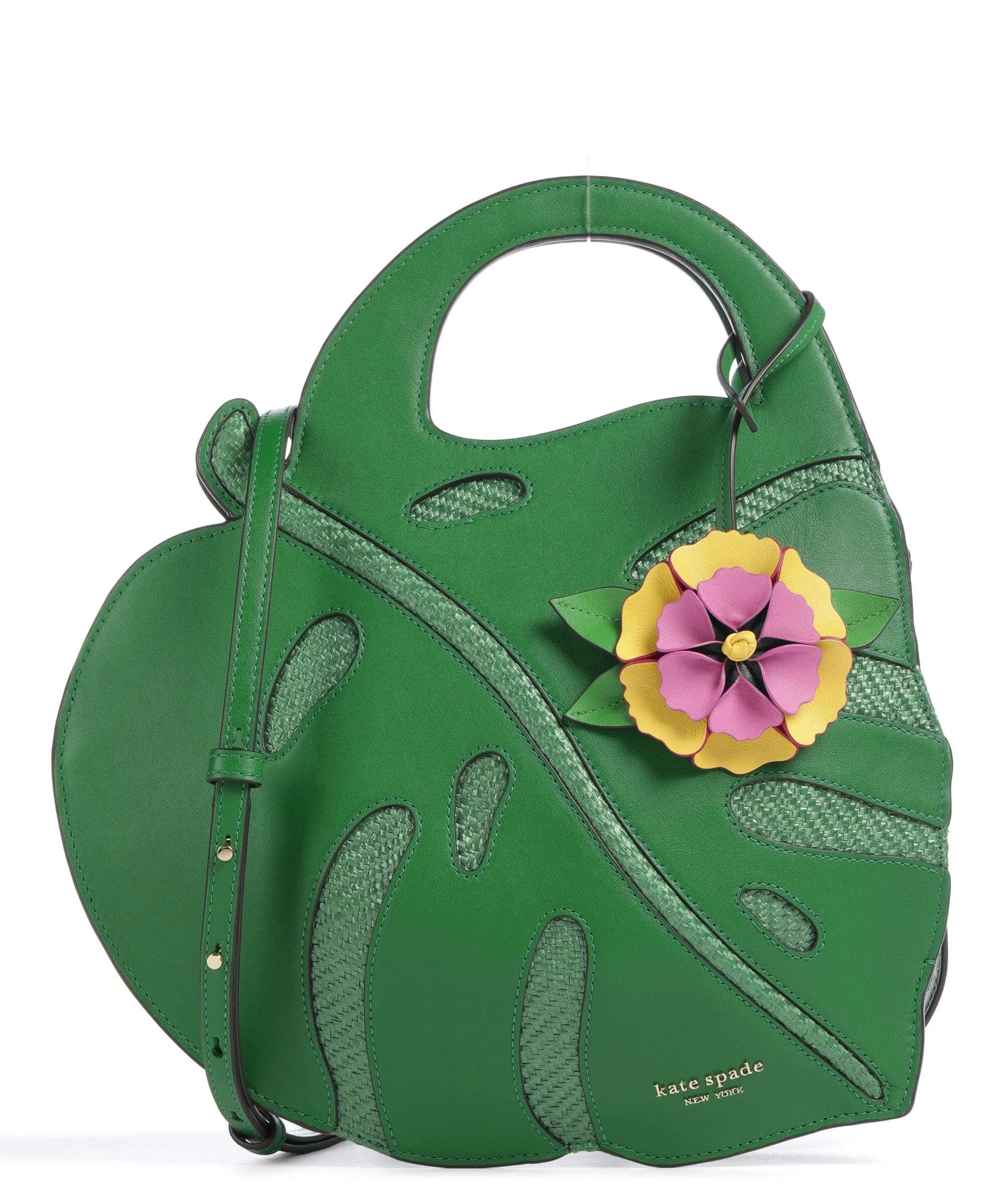  Kate Spade New York Playa Borsa a mano pelle di vacchetta finemente grana, libro verde  
