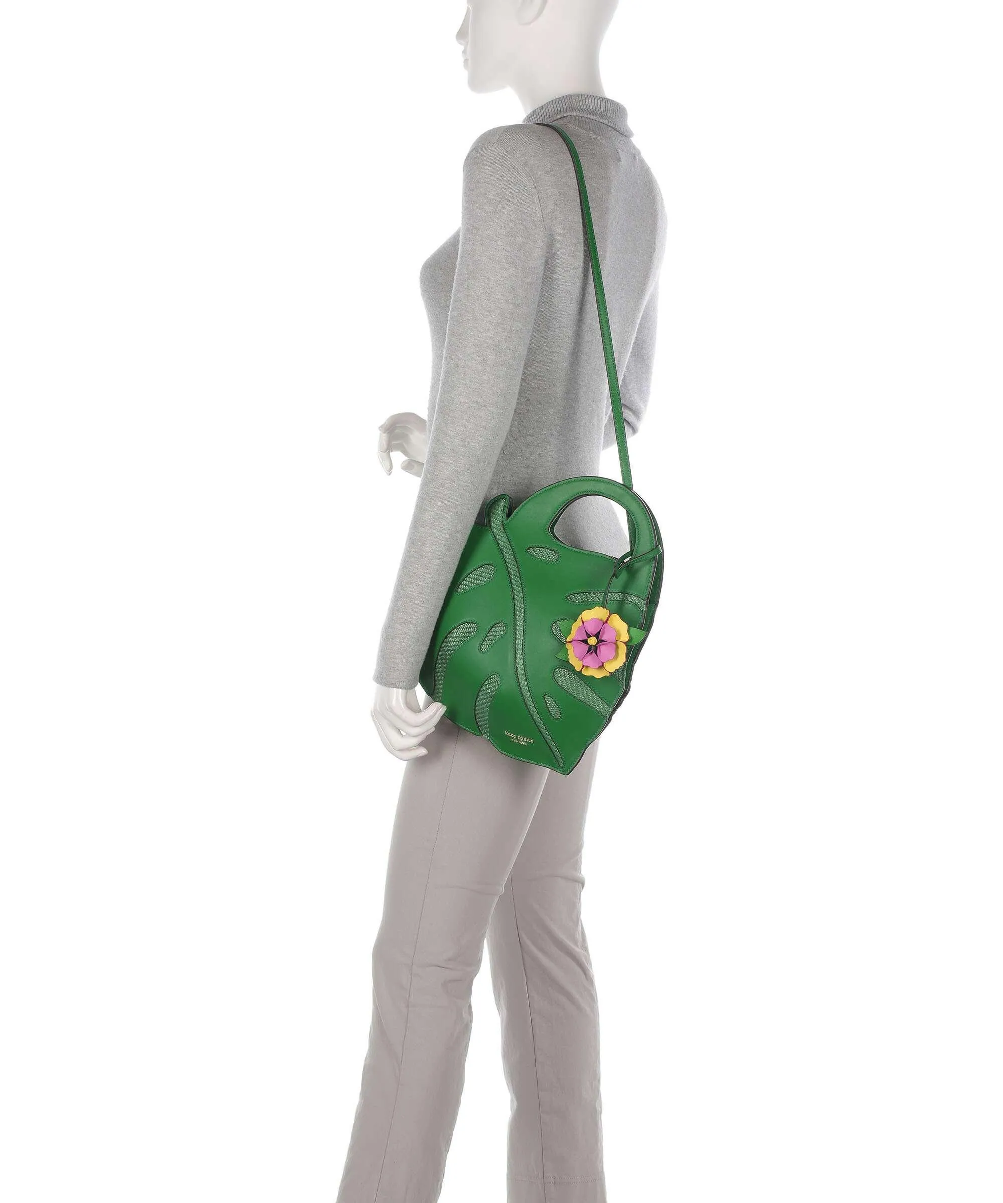  Kate Spade New York Playa Borsa a mano pelle di vacchetta finemente grana, libro verde  