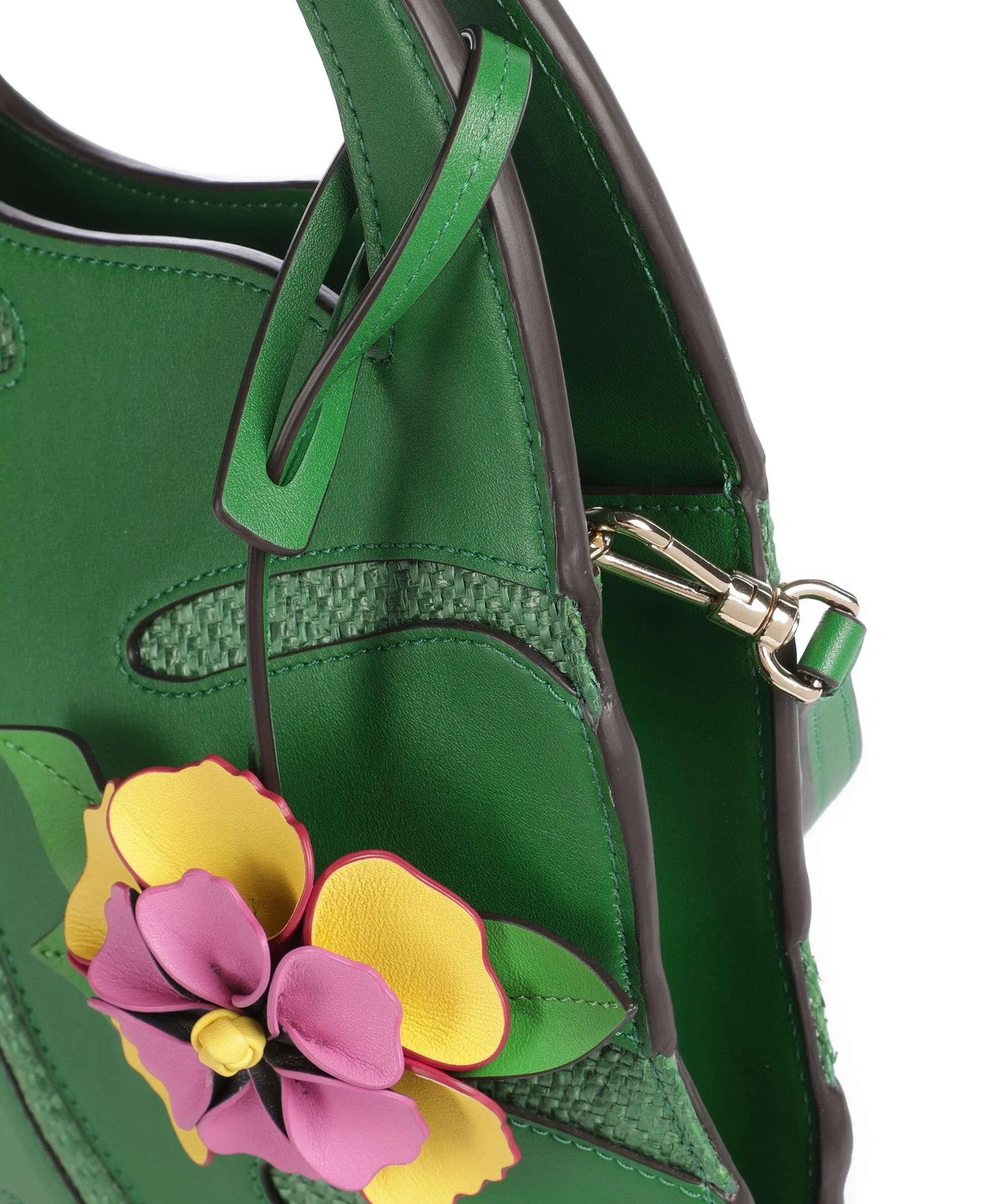  Kate Spade New York Playa Borsa a mano pelle di vacchetta finemente grana, libro verde  