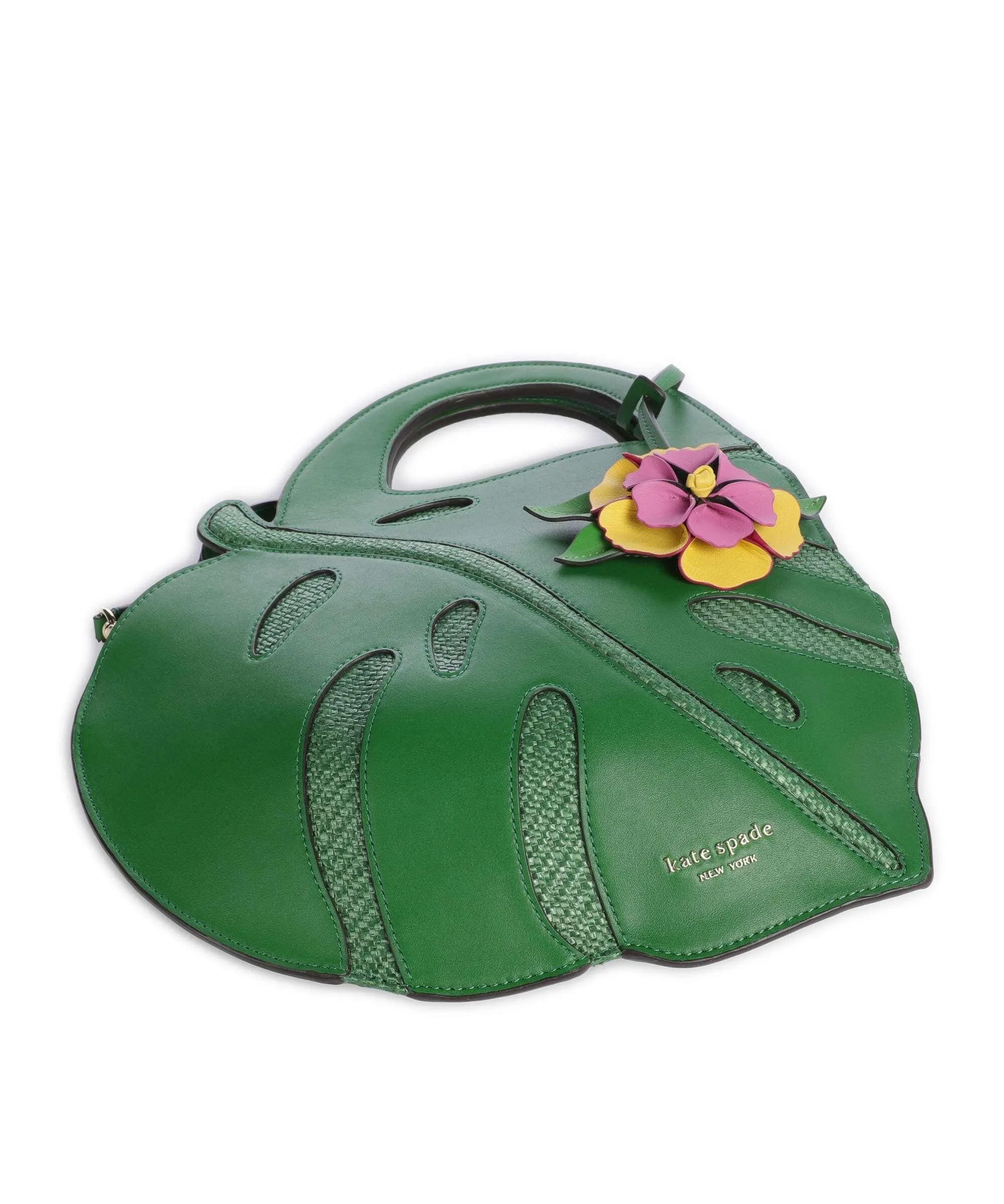  Kate Spade New York Playa Borsa a mano pelle di vacchetta finemente grana, libro verde  