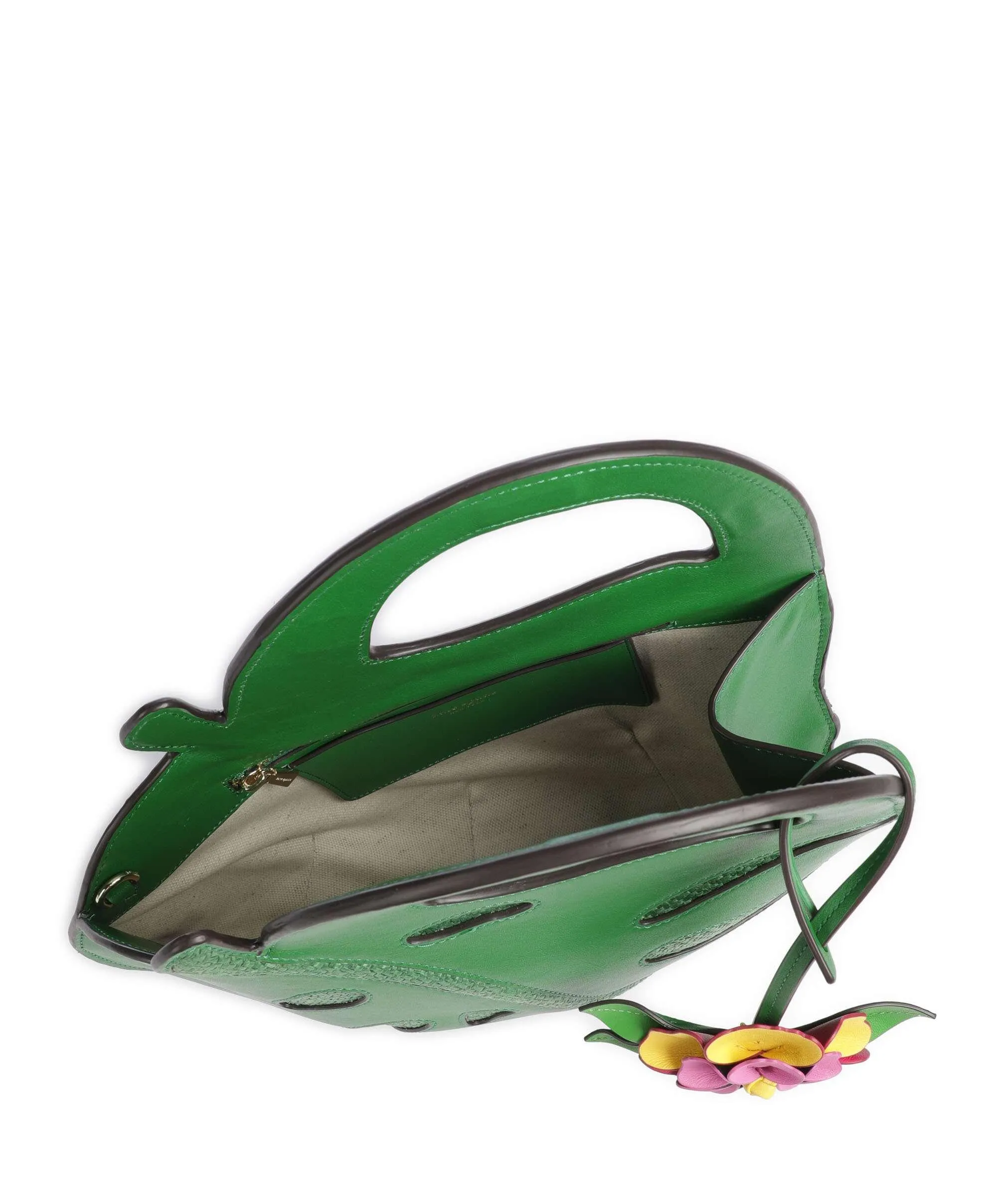  Kate Spade New York Playa Borsa a mano pelle di vacchetta finemente grana, libro verde  