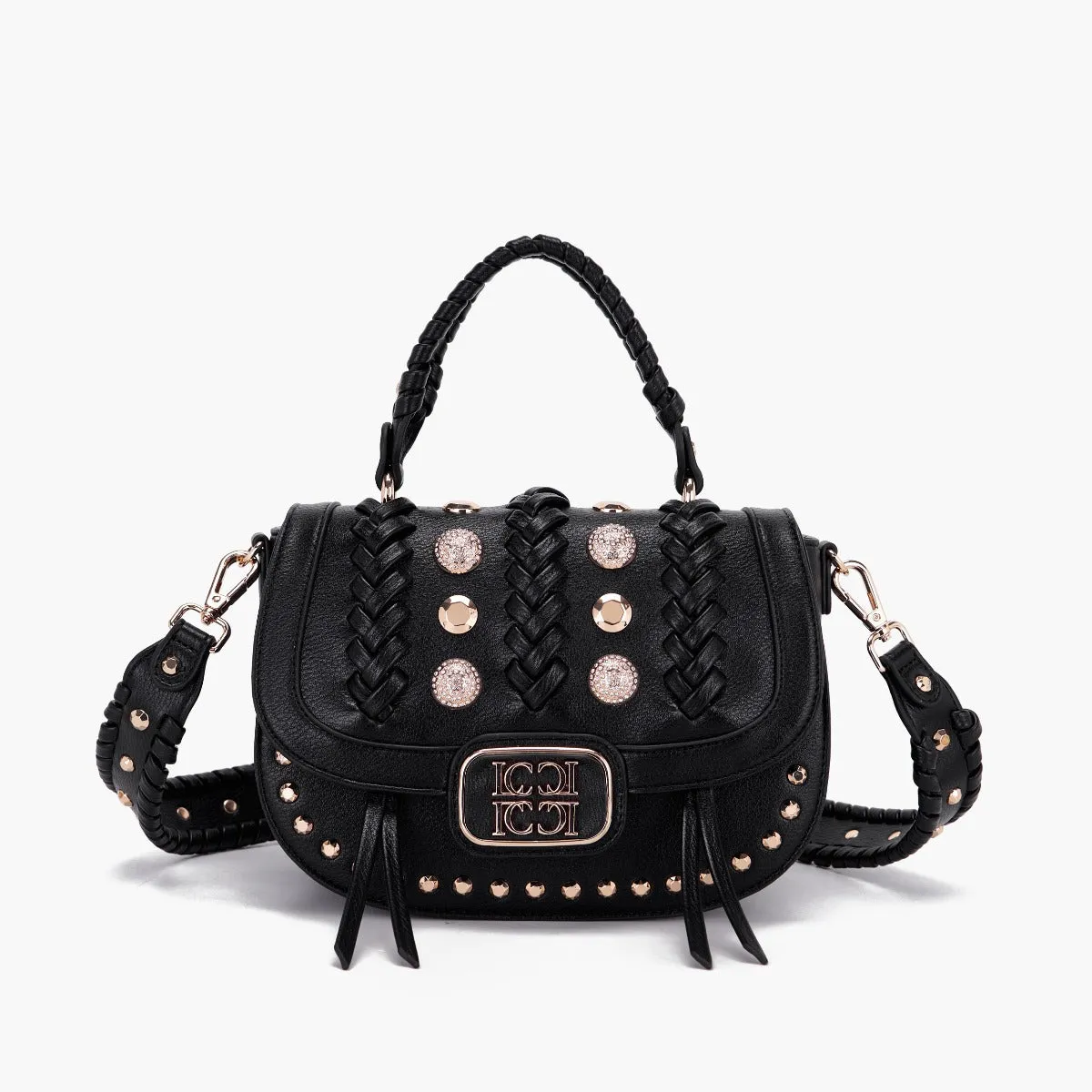 LA CARRIE BAG - BORSA A MANO LUMINESCENCE NERA