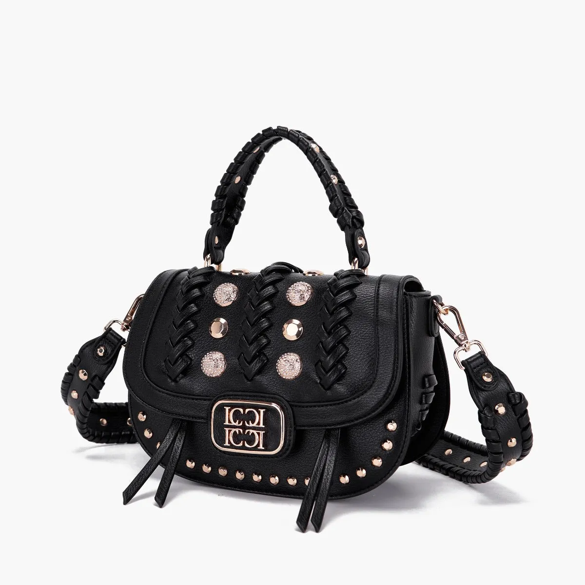 LA CARRIE BAG - BORSA A MANO LUMINESCENCE NERA
