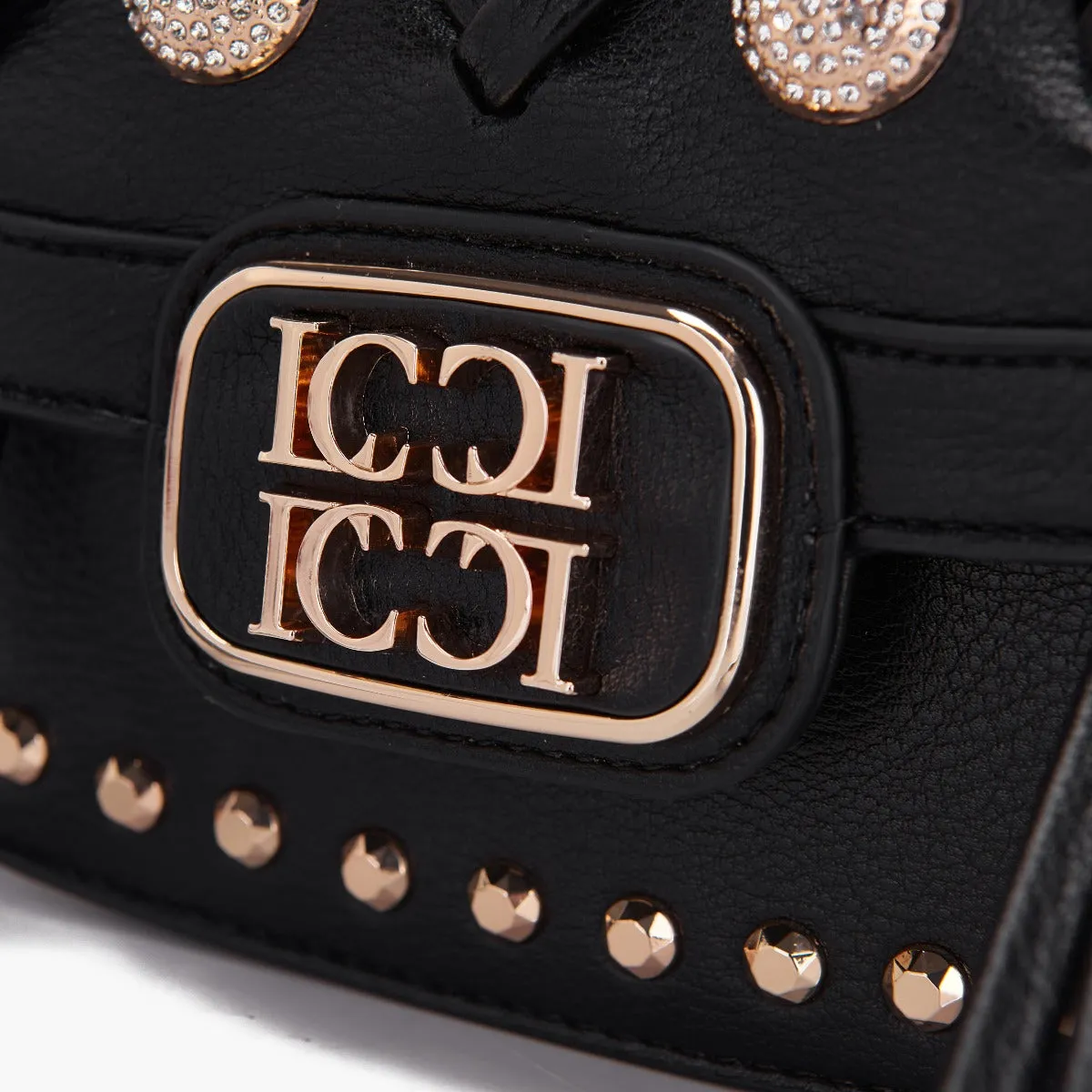 LA CARRIE BAG - BORSA A MANO LUMINESCENCE NERA