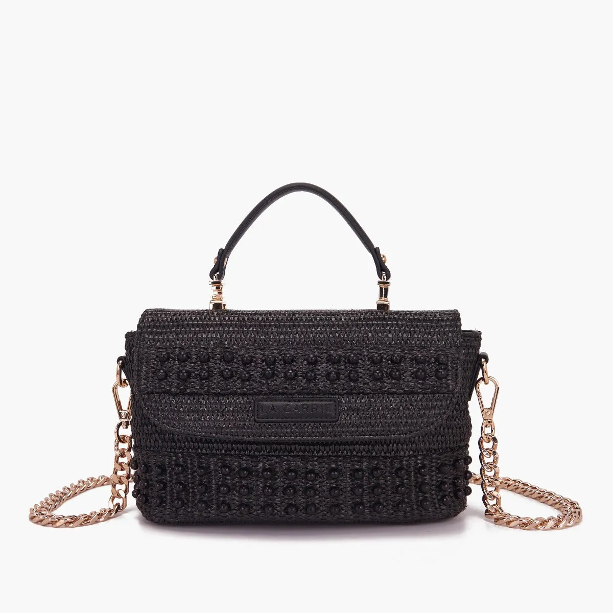 LA CARRIE BAG - BORSA A MANO MALIBU NERA