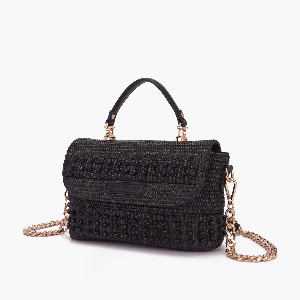 LA CARRIE BAG - BORSA A MANO MALIBU NERA