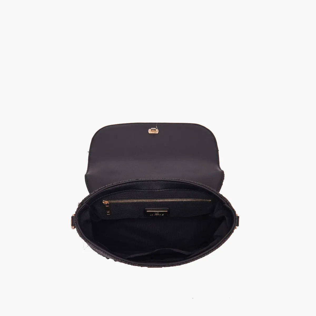LA CARRIE BAG - BORSA A MANO MALIBU NERA