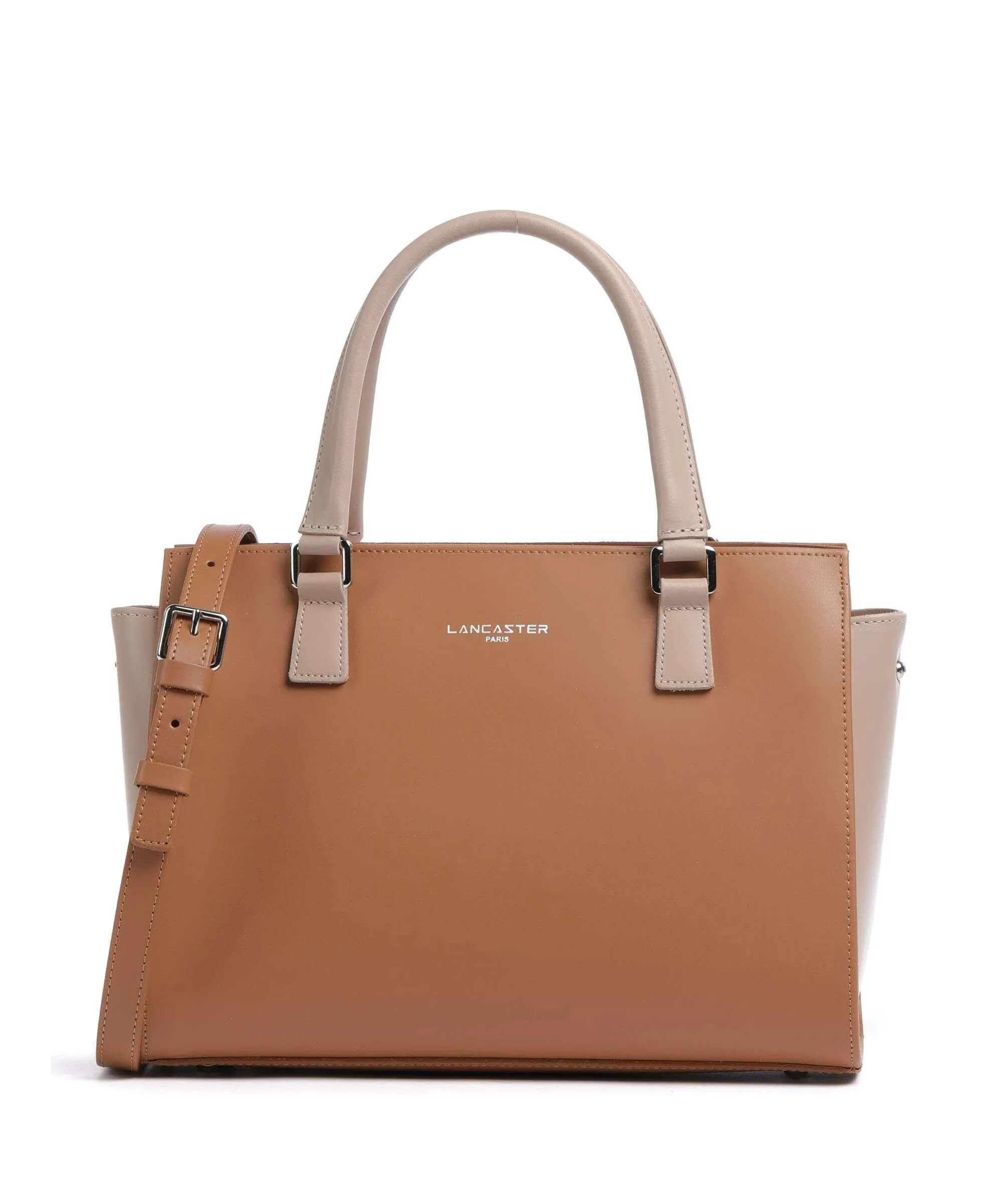  Lancaster Smooth Borsa a mano pelle di vacchetta liscia marrone  