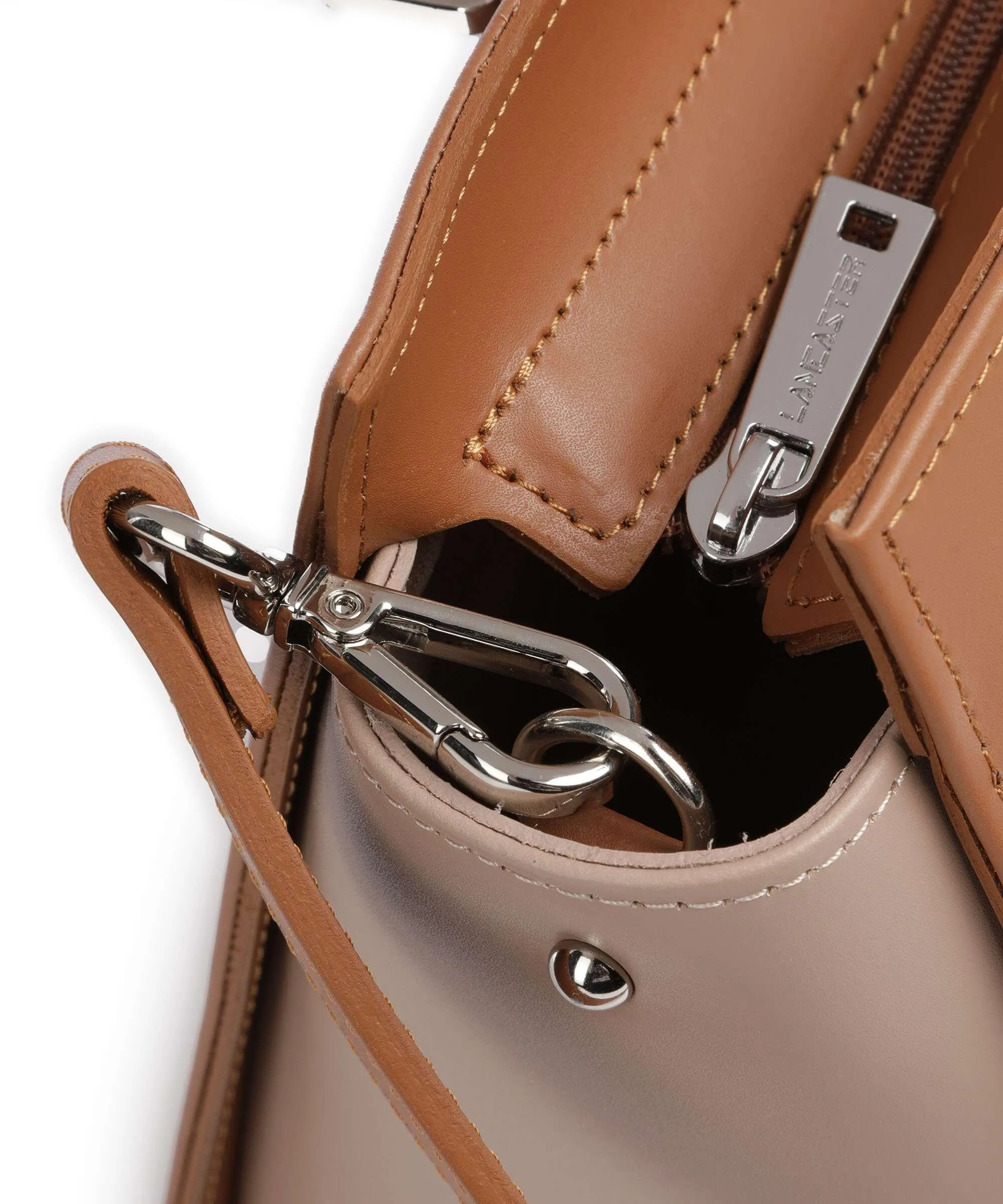  Lancaster Smooth Borsa a mano pelle di vacchetta liscia marrone  