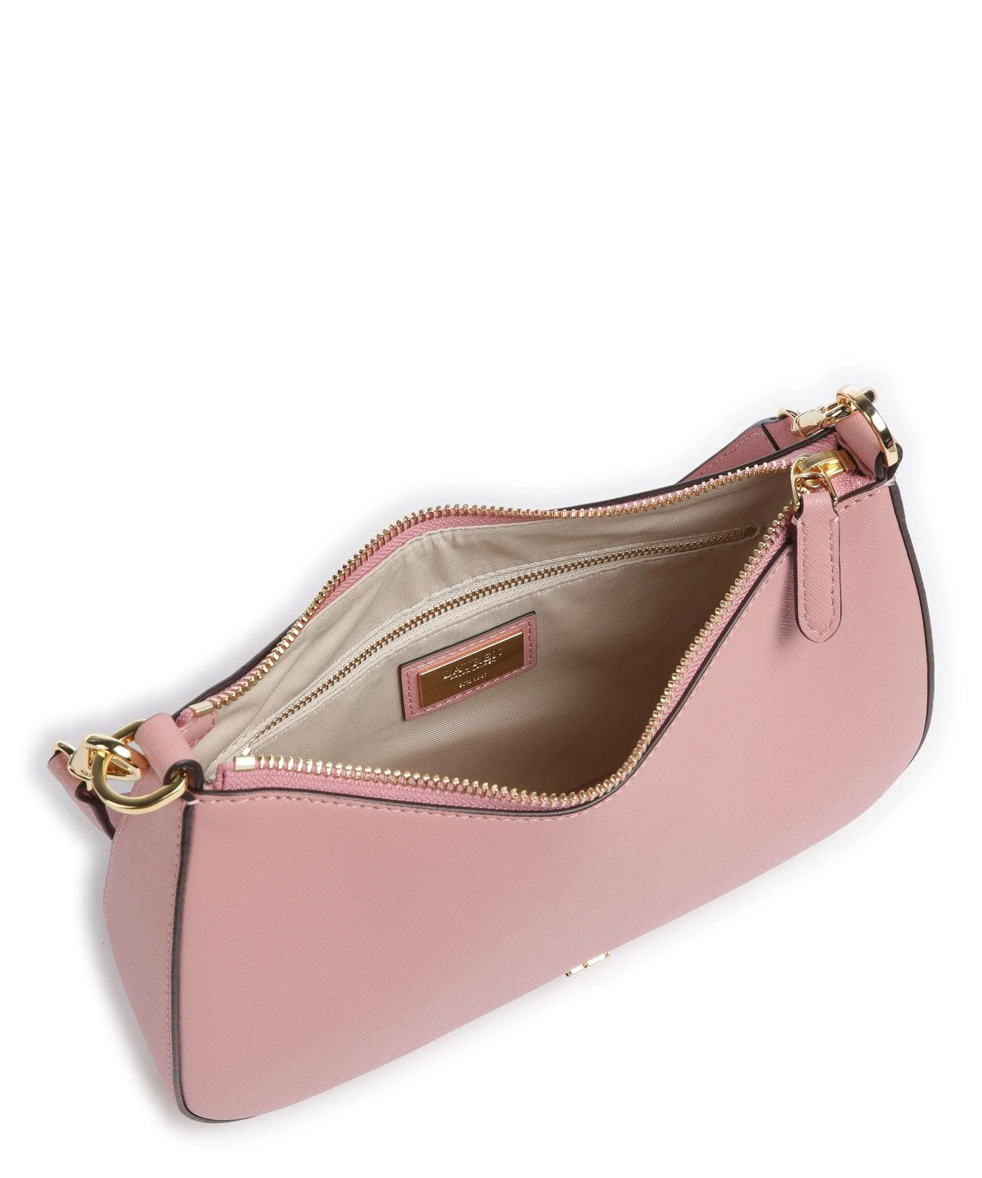  Lauren Ralph Lauren Danni 26 Borsa a spalla pelle di vacchetta saffiano rosa  