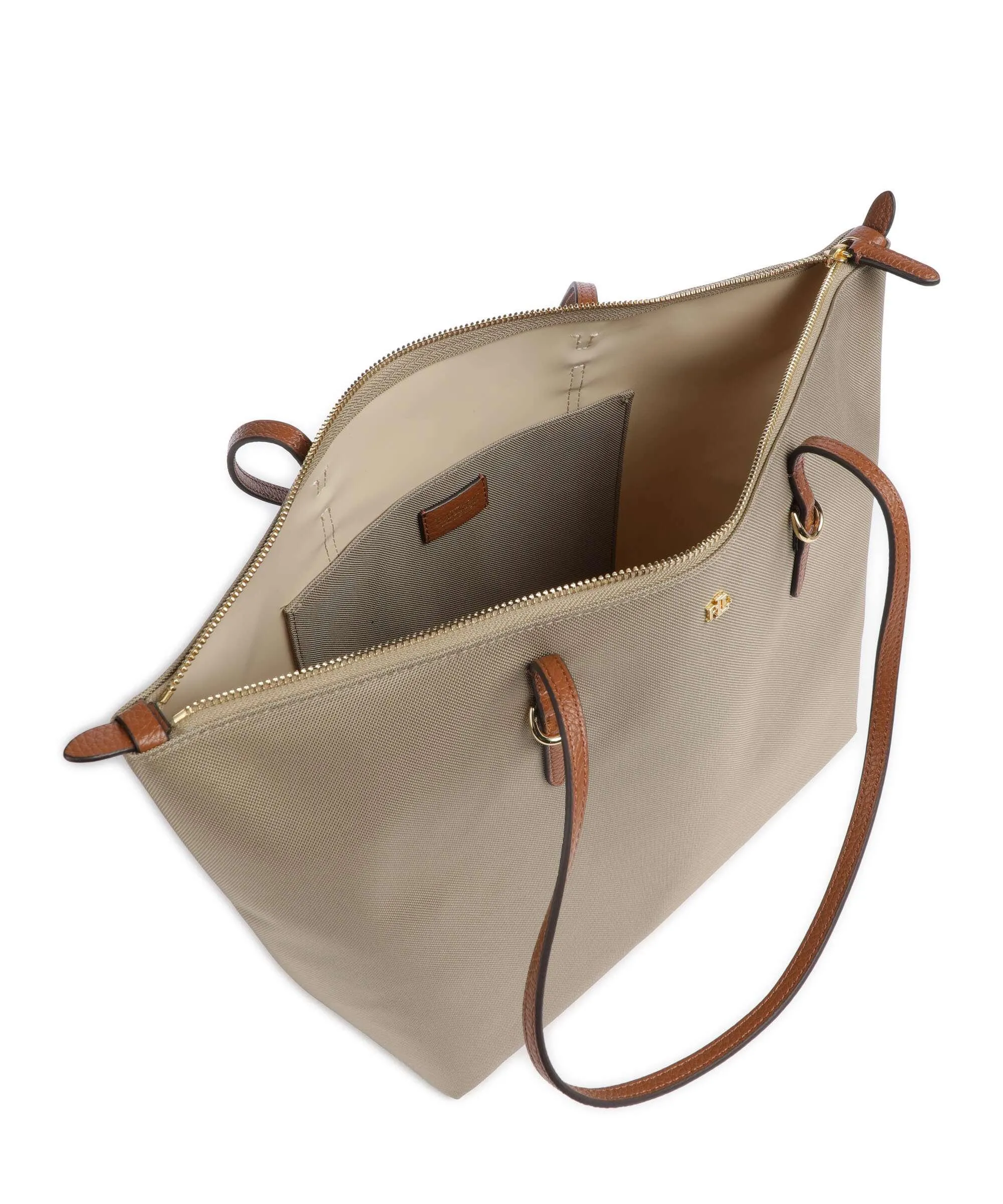  Lauren Ralph Lauren Keaton 31 Borsa shopper pelle riciclato beige  