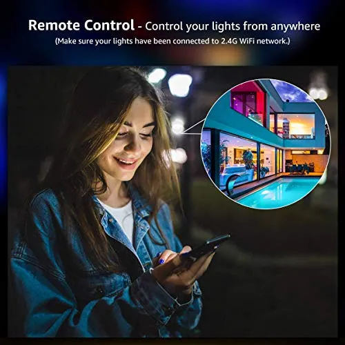 LE Striscia LED RGB 5M WiFi Intelligente, Striscia di Luci LED 16 Milioni Colori, Controllo da APP e Telecomando, Compatibile co
