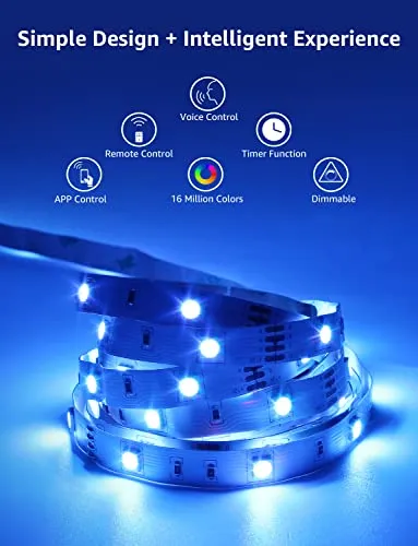 LE Striscia LED RGB 5M WiFi Intelligente, Striscia di Luci LED 16 Milioni Colori, Controllo da APP e Telecomando, Compatibile co