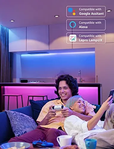 LE Striscia LED RGB 5M WiFi Intelligente, Striscia di Luci LED 16 Milioni Colori, Controllo da APP e Telecomando, Compatibile co