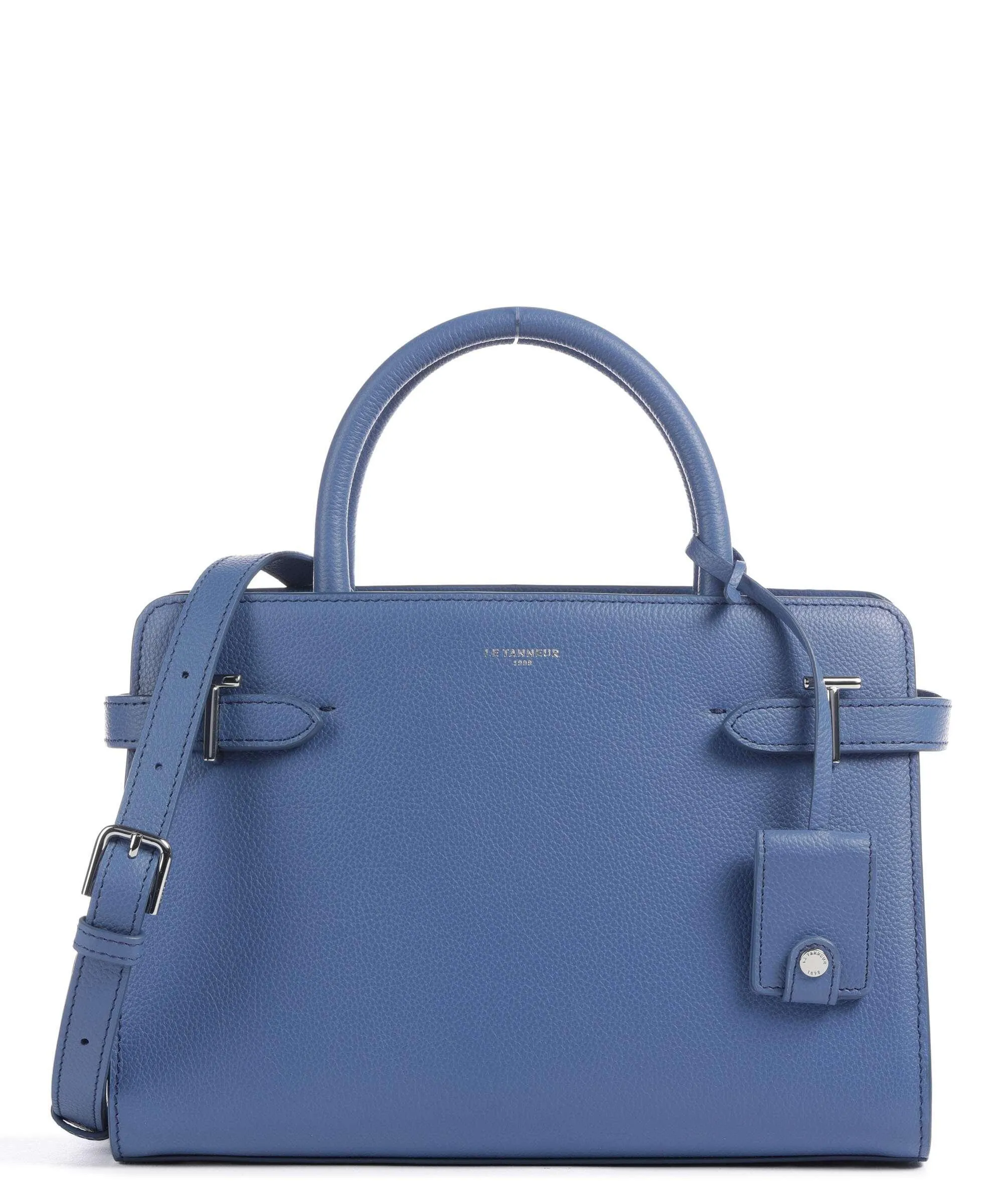  Le Tanneur Emilie Borsa a mano pelle di vacchetta grana blu  